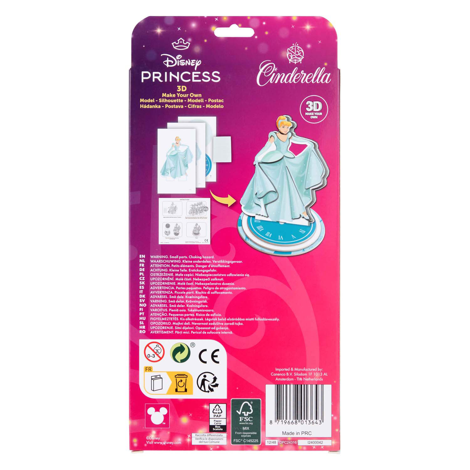 Disney Prinses Cinderella Maak je eigen 3D Figuur