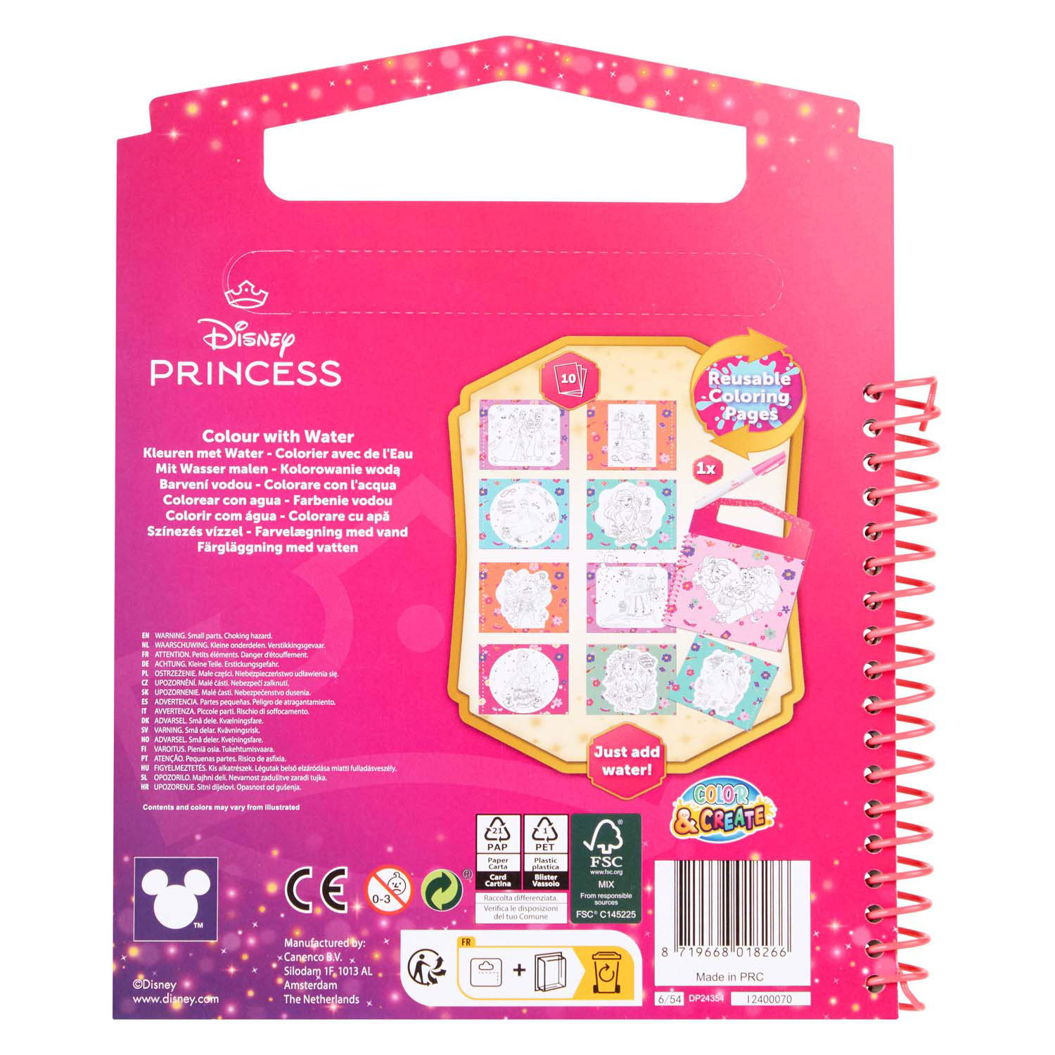 Disney Prinses Waterkleurboek