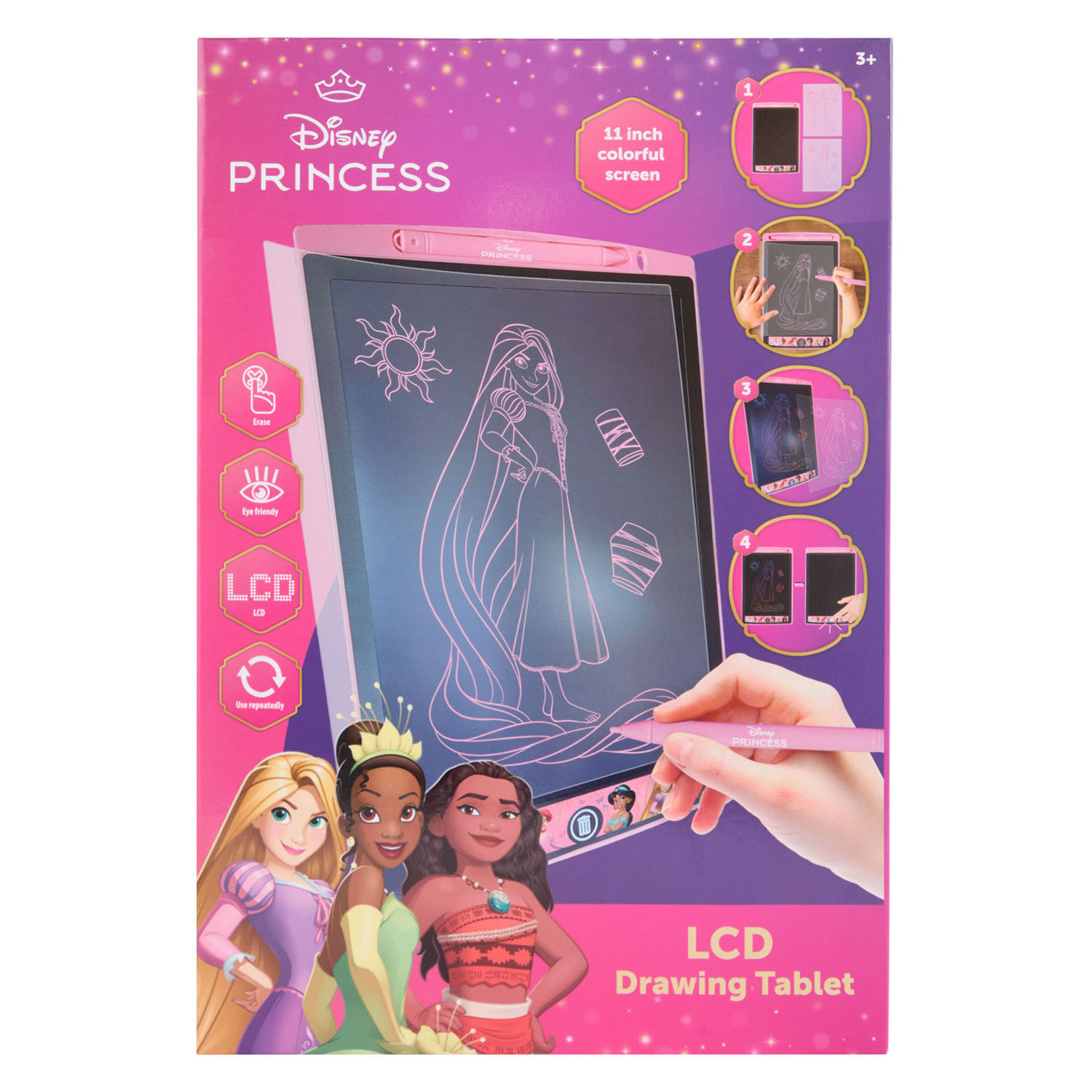 Planche à dessin LCD Princesse Disney arc-en-ciel