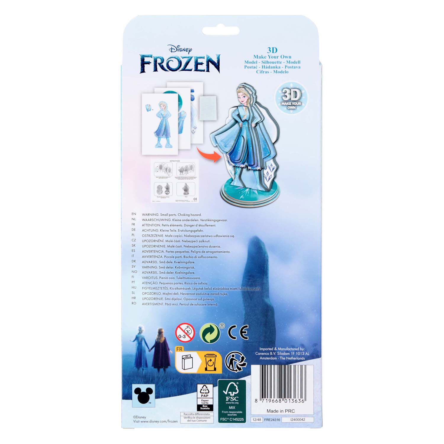 Disney Frozen Maak je eigen 3D Figuur Elsa