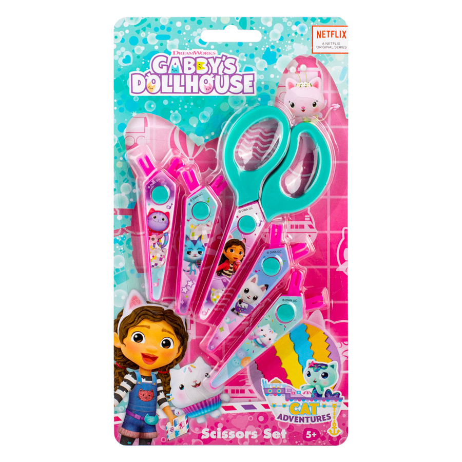 Ciseaux Gabbys Dollhouse avec 5 lames dentelées