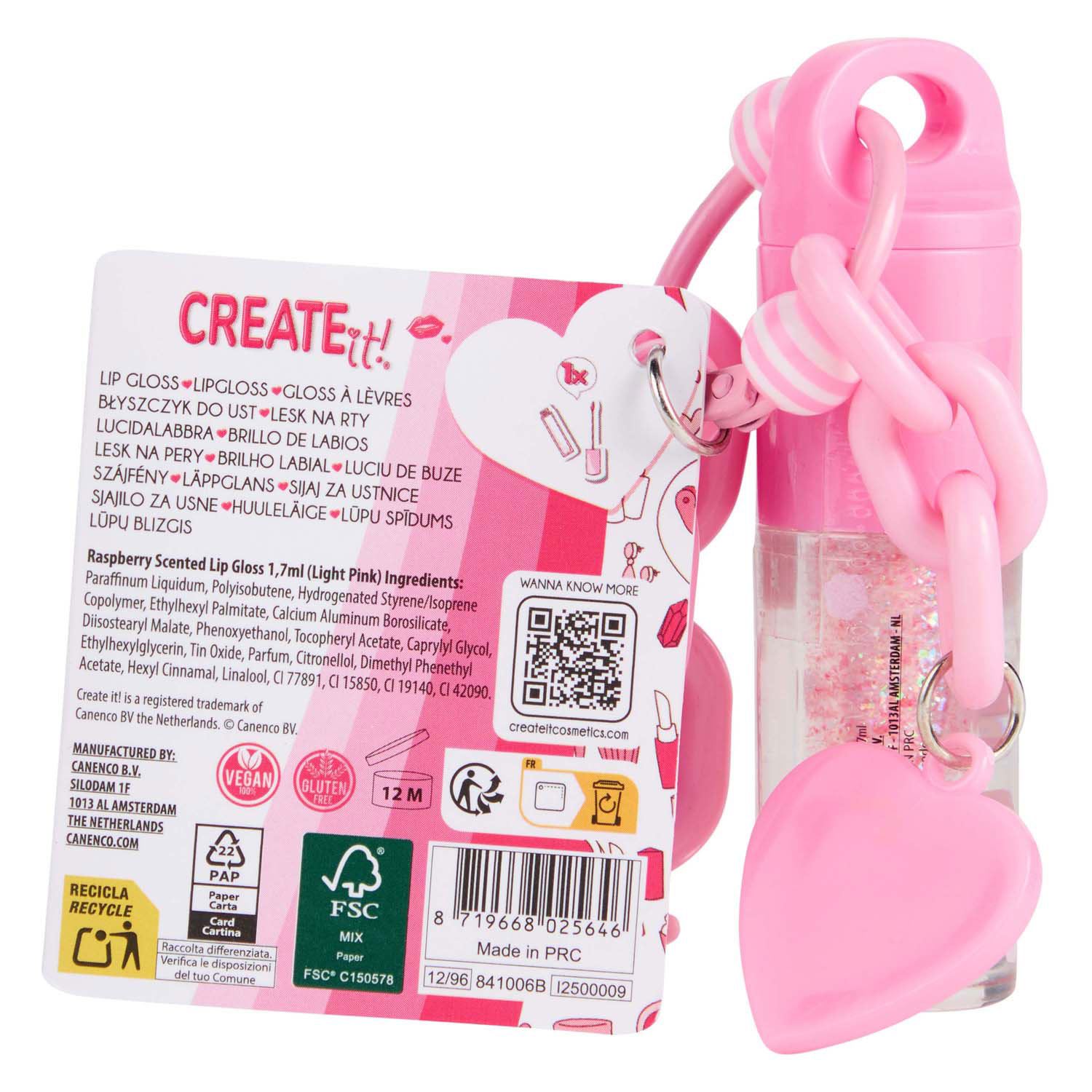 Create It! Beauty Lipgloss Chunky Sleutelhanger