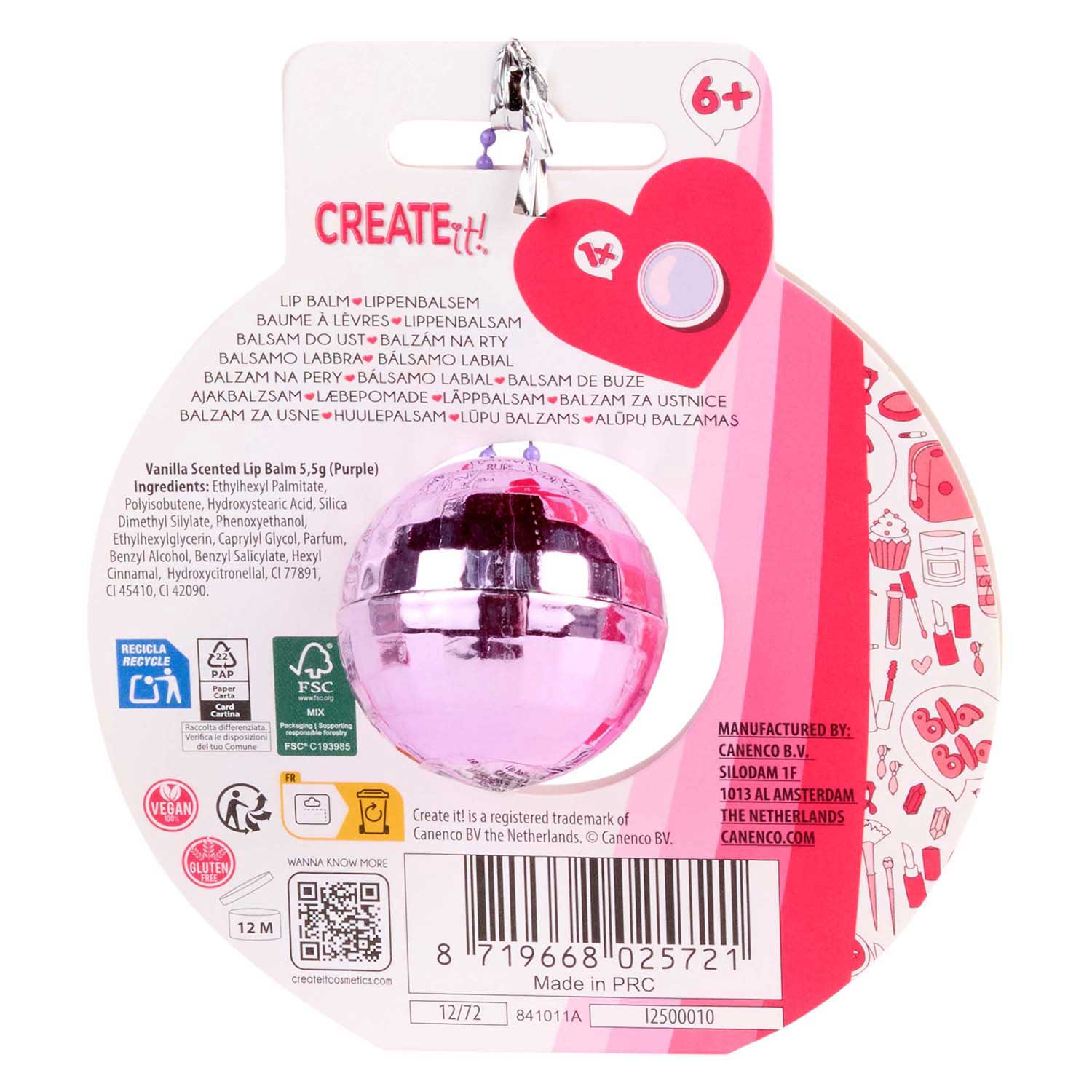 Create It! Baume à lèvres beauté Discoball