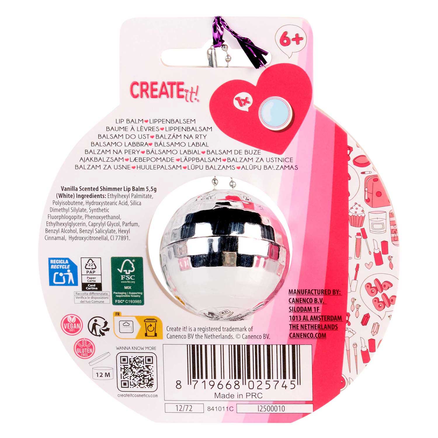 Create It! Baume à lèvres beauté Discoball