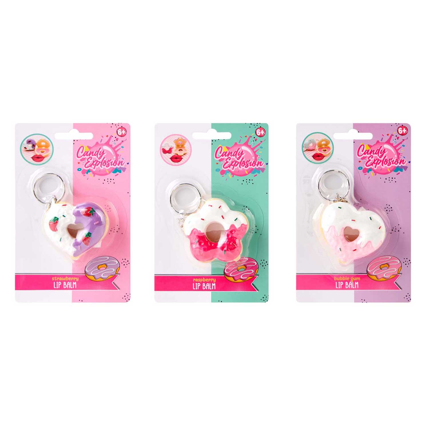 Porte - clés Baume à lèvres Donut Candy Explosion