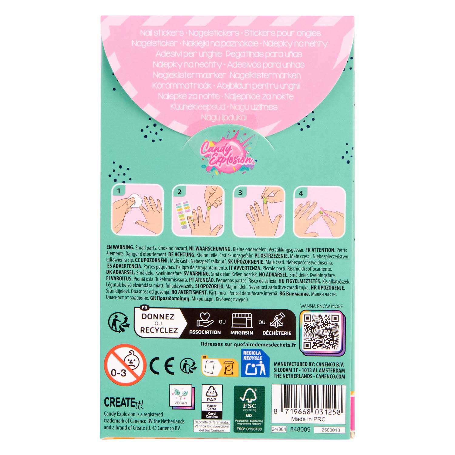 Autocollants pour faux ongles « Create It! Candy Explosion »