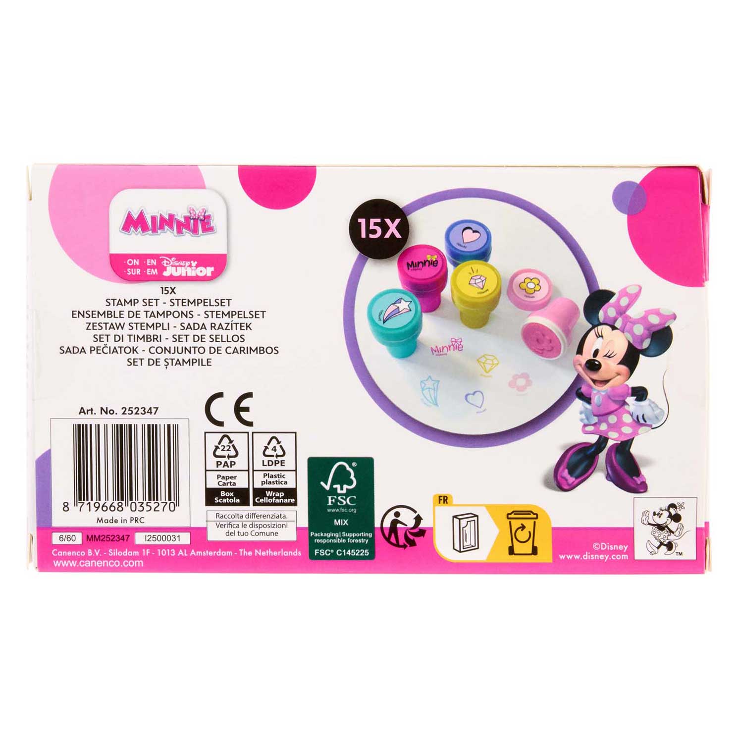 Ensemble de tampons Minnie Mouse , 15 pièces.