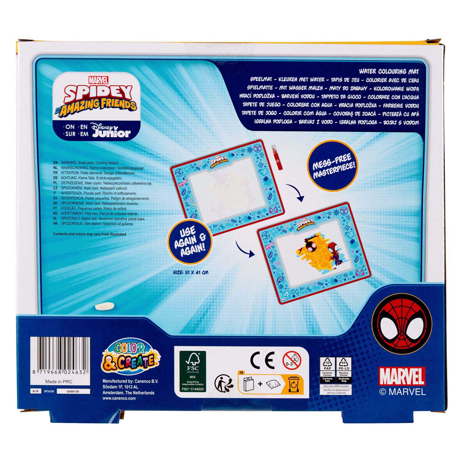 Spidey Waterkleuren Speelmat, 51x41cm