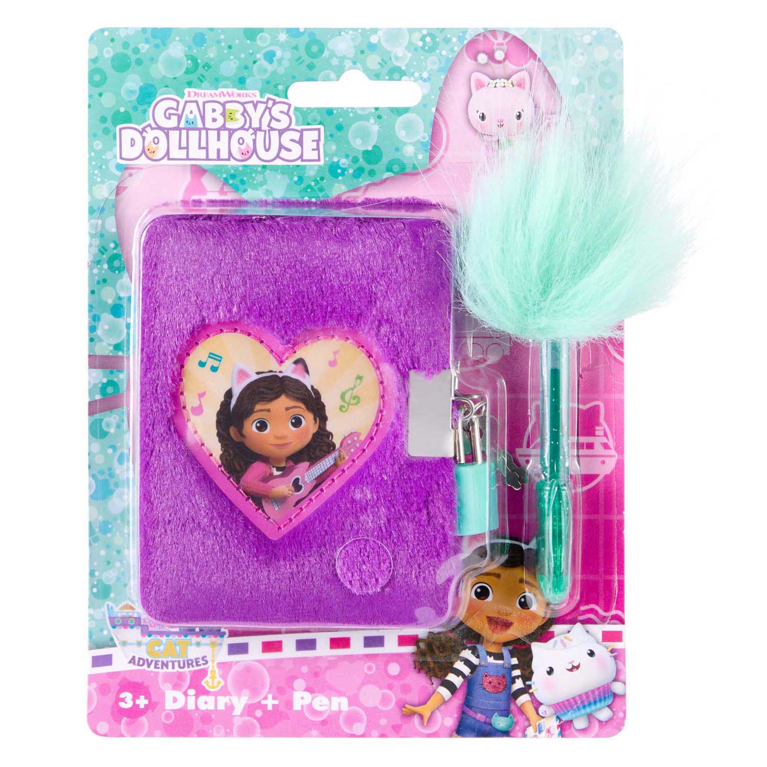 Journal en peluche de la Gabby et la maison magique avec stylo en peluche