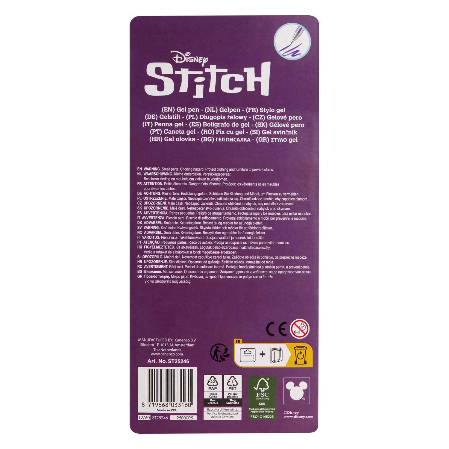 Stylos gel Stitch, 3 pièces