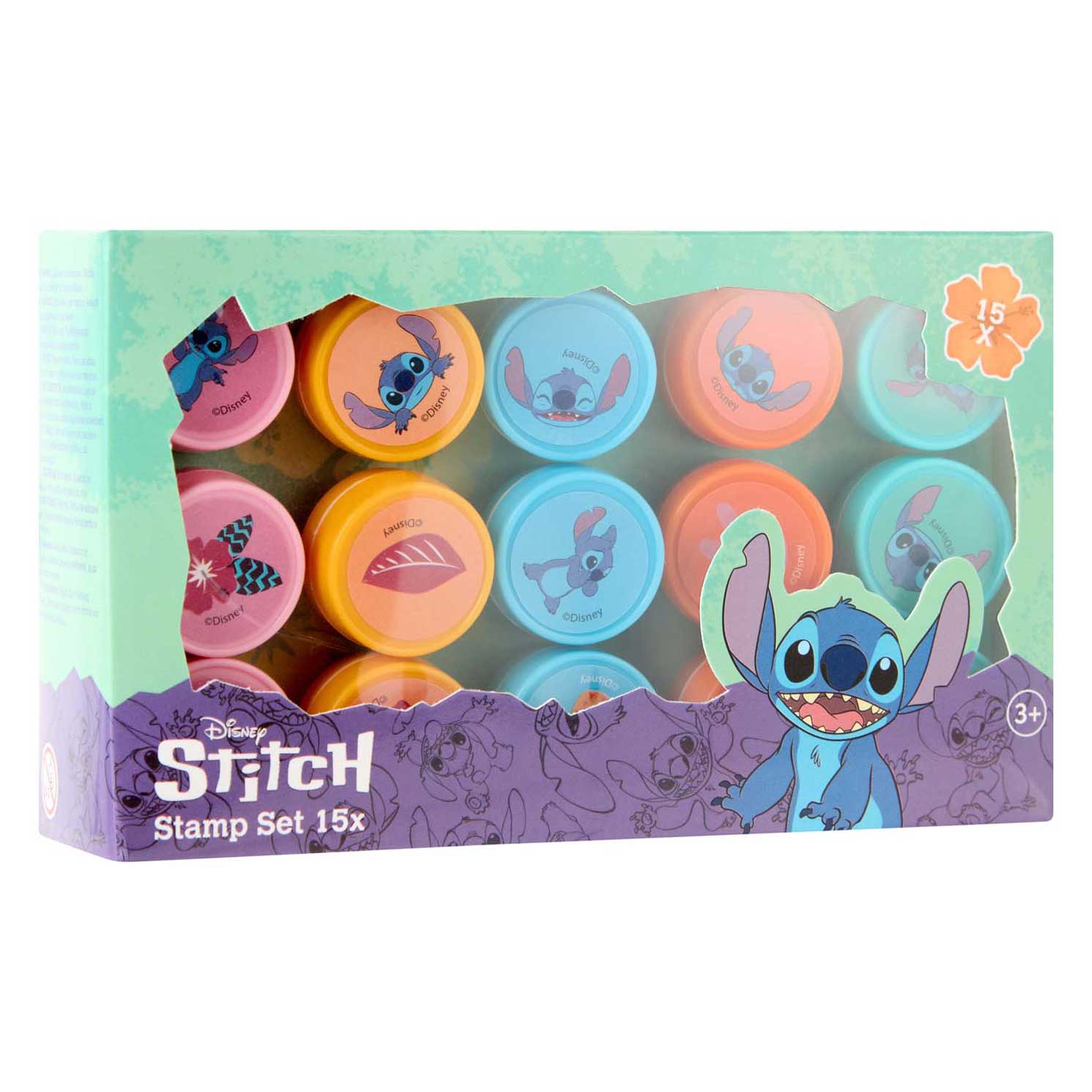 Ensemble de tampons Stitch, 15 pièces.