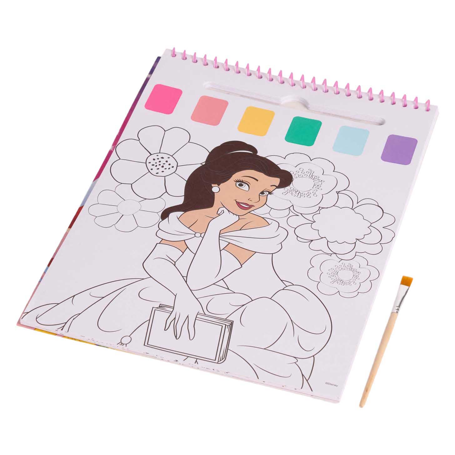 Disney Prinses Water Verfset Boek - incl Kwast