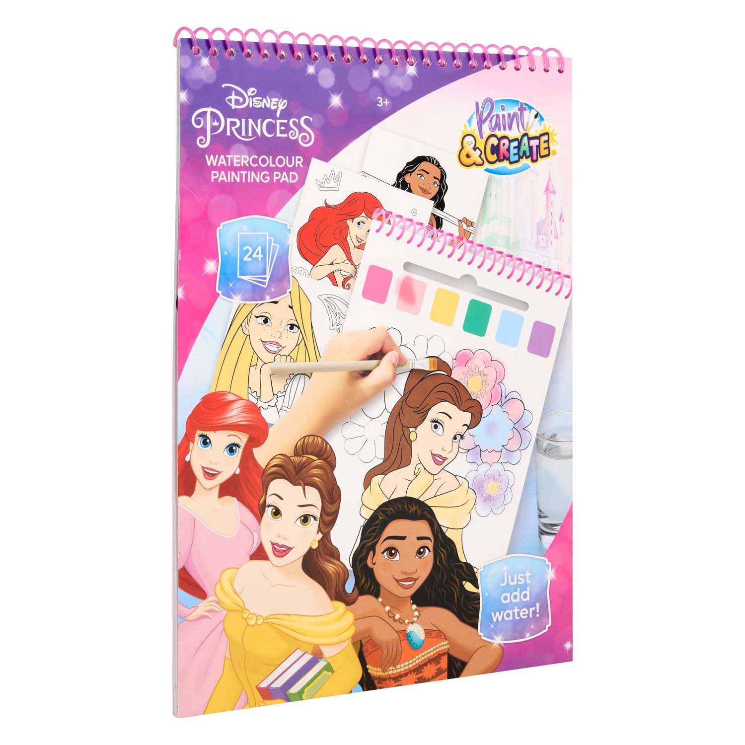 Disney Prinses Water Verfset Boek - incl Kwast