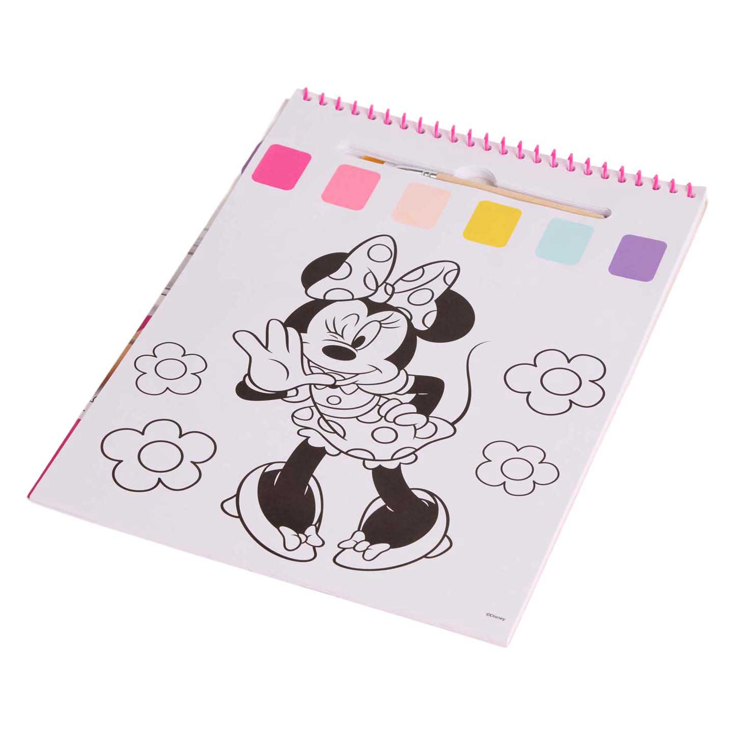 Coffret de peinture aquarelle Minnie Mouse , avec pinceau