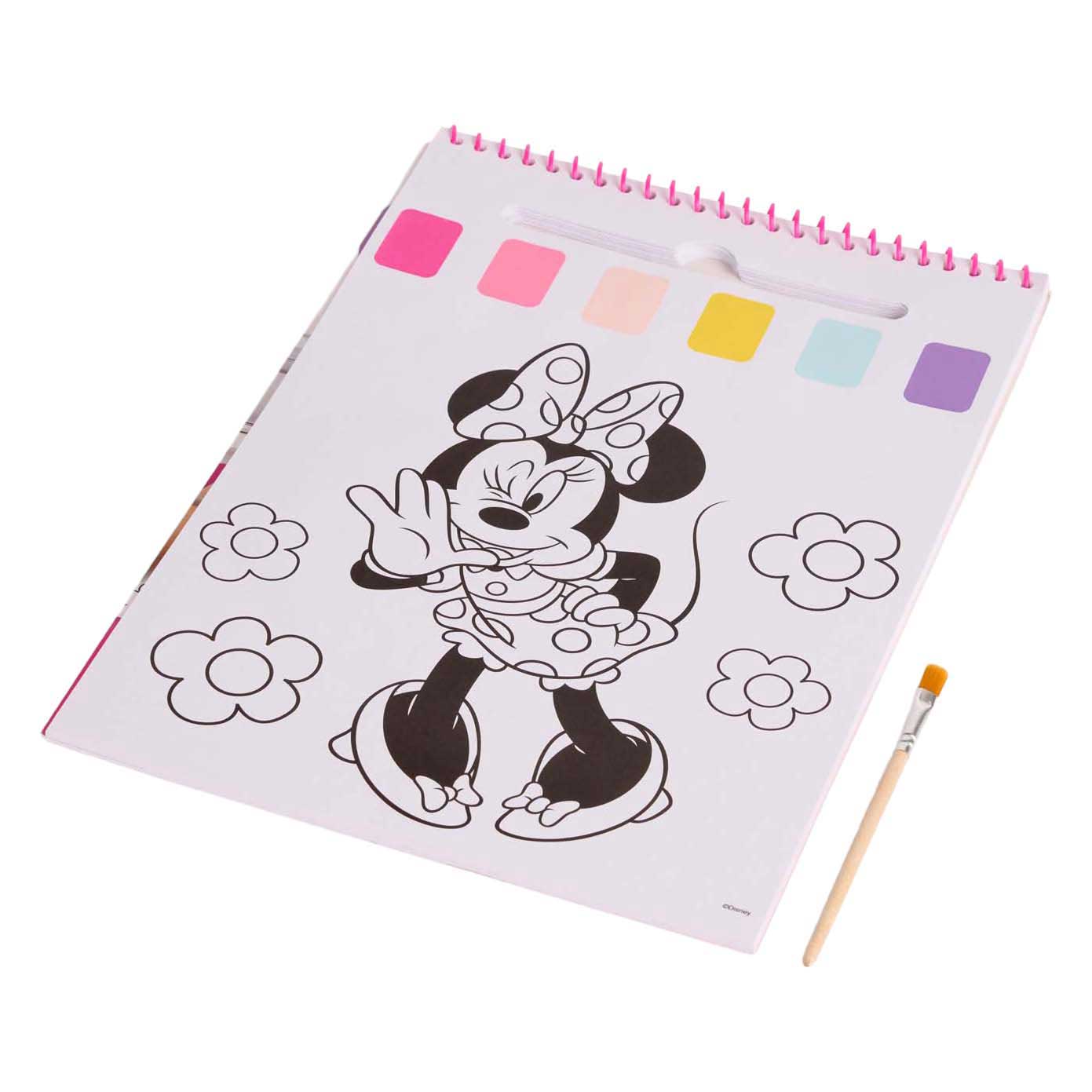 Coffret de peinture aquarelle Minnie Mouse , avec pinceau
