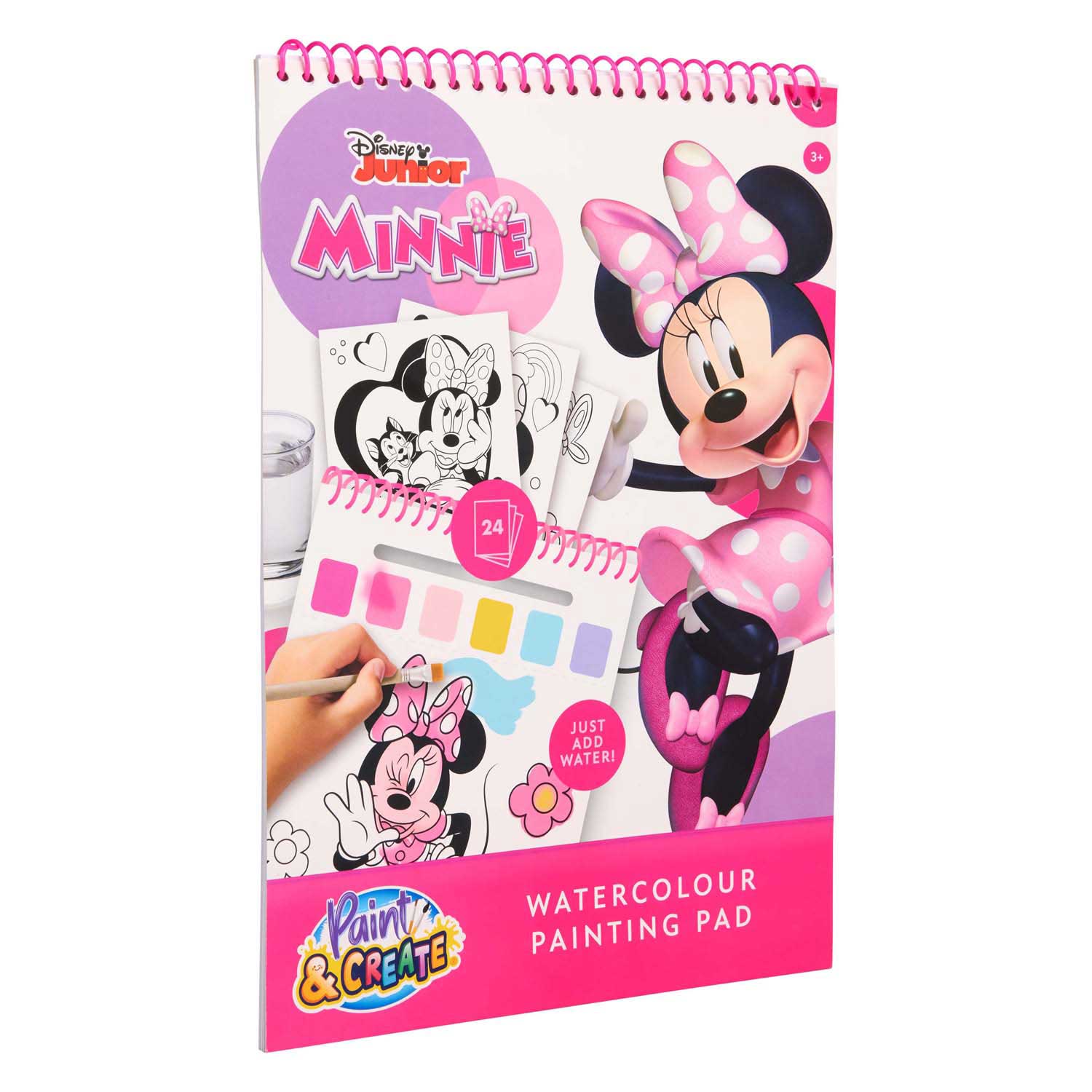 Coffret de peinture aquarelle Minnie Mouse , avec pinceau