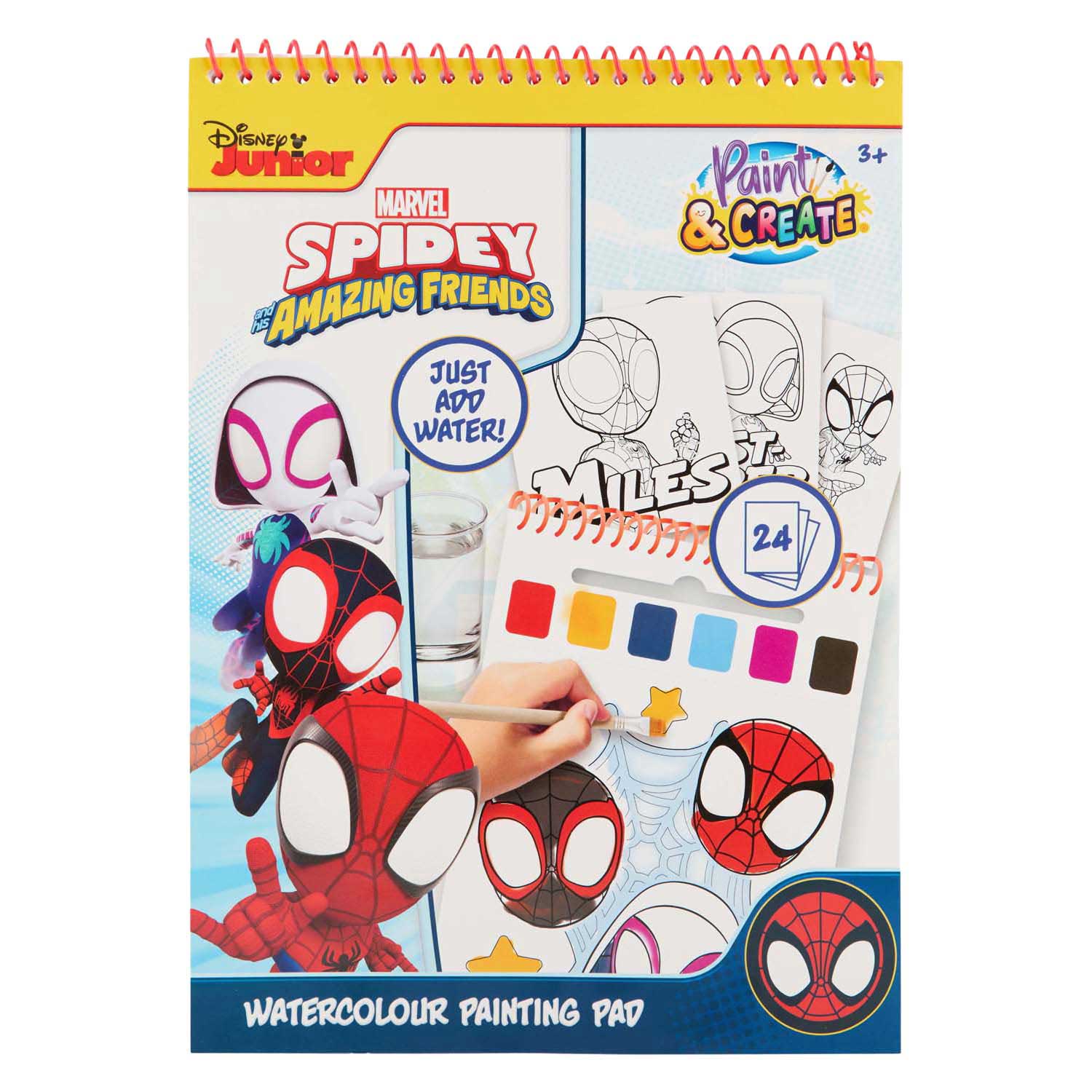 Coffret de peinture à l'eau Spidey (livre) - pinceau inclus