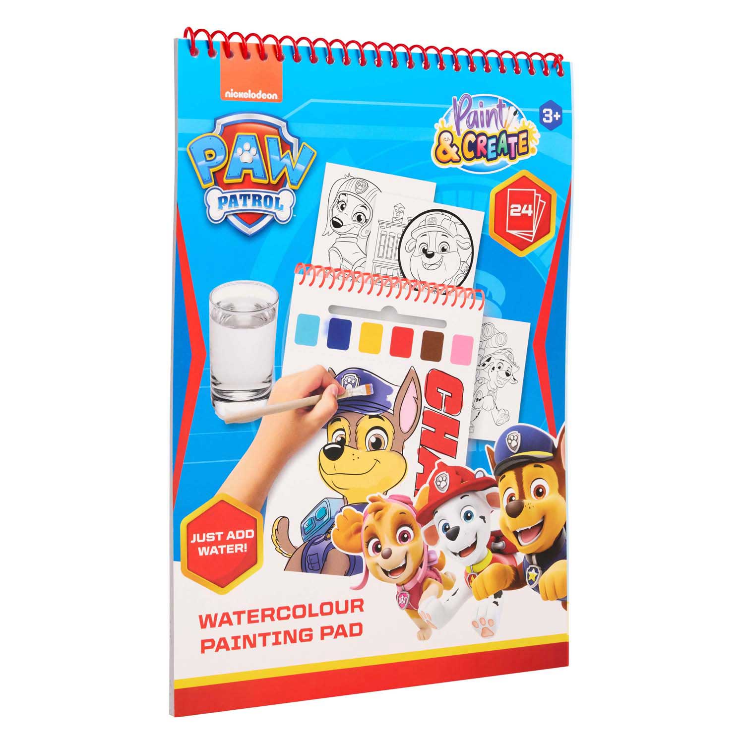 Coffret de peinture aquarelle Pat' Patrouille (livre) - pinceau inclus