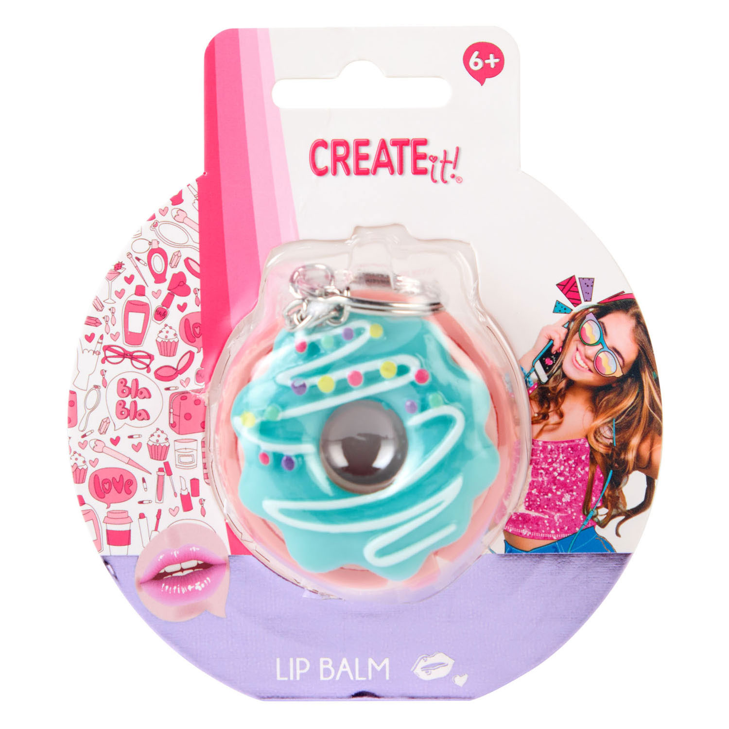 Create it! Donut Lipbalsem Sleutelhanger