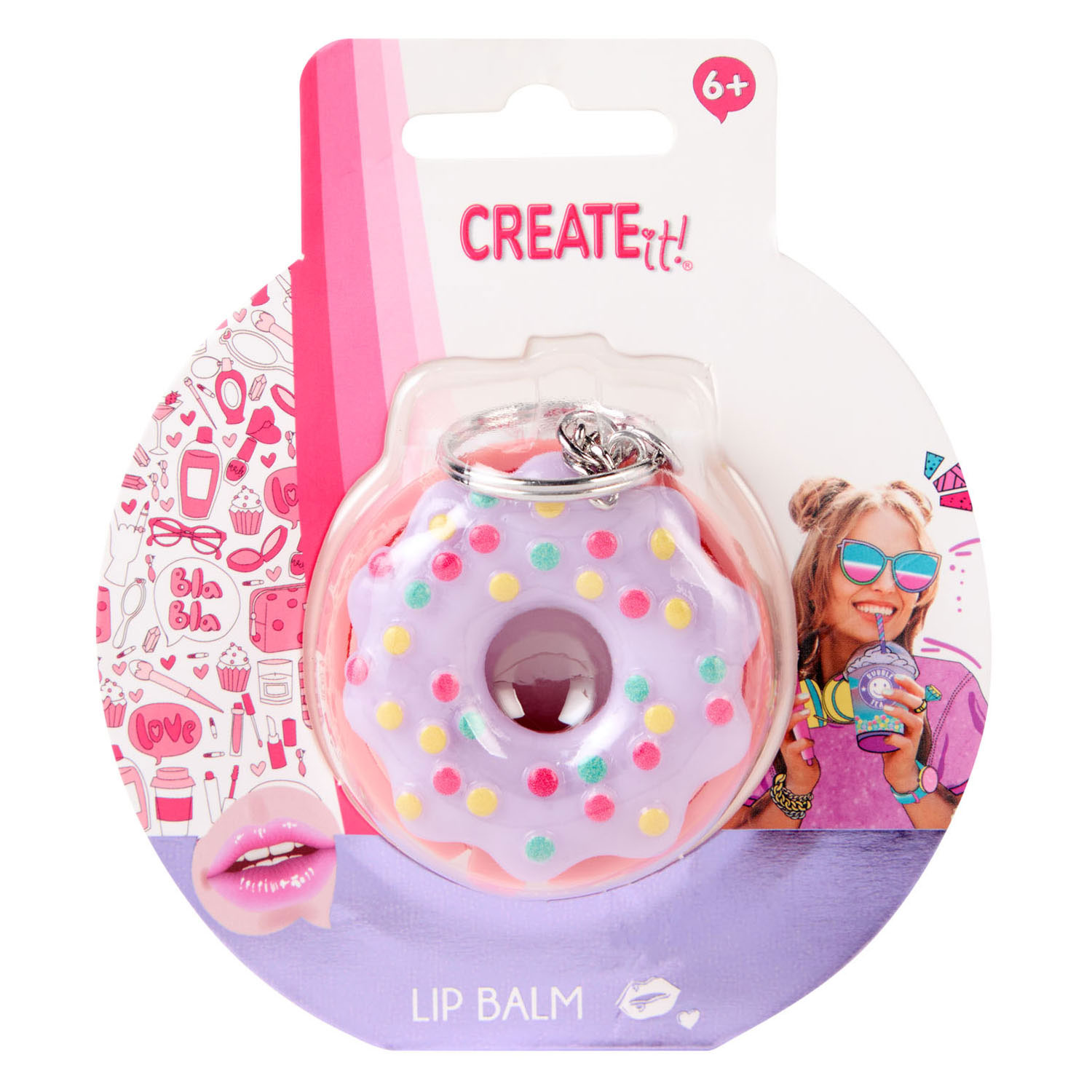 Create it! Donut Lipbalsem Sleutelhanger