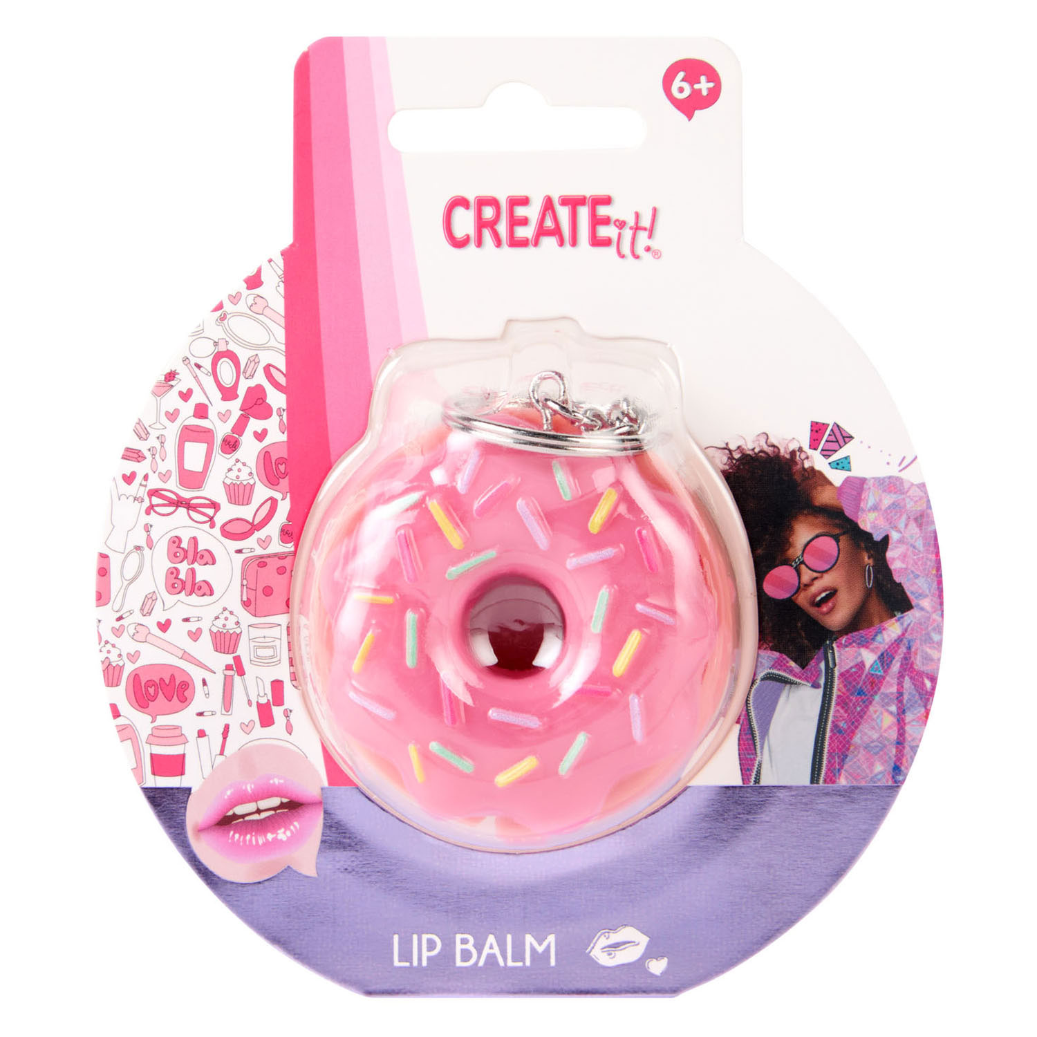 Create it! Donut Lipbalsem Sleutelhanger