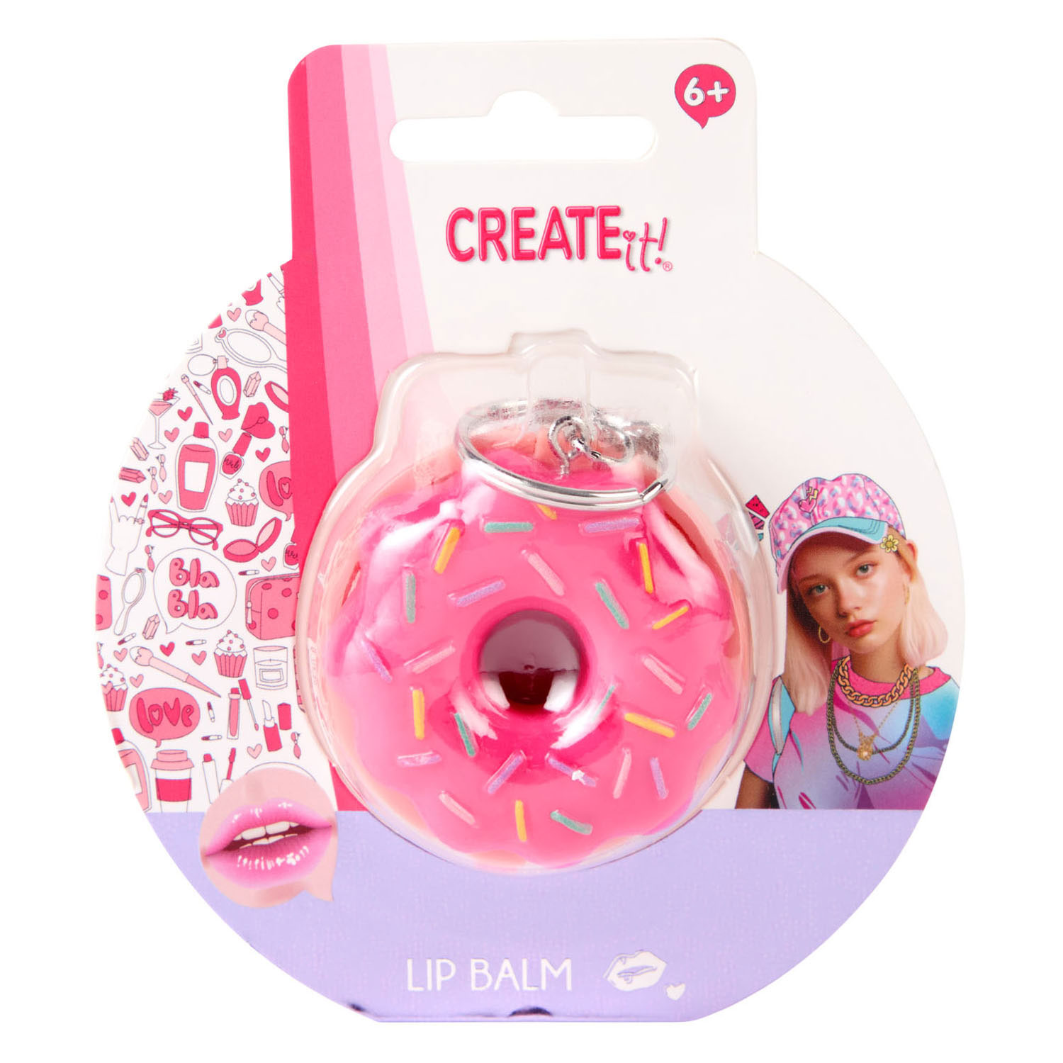Create it! Donut Lipbalsem Sleutelhanger