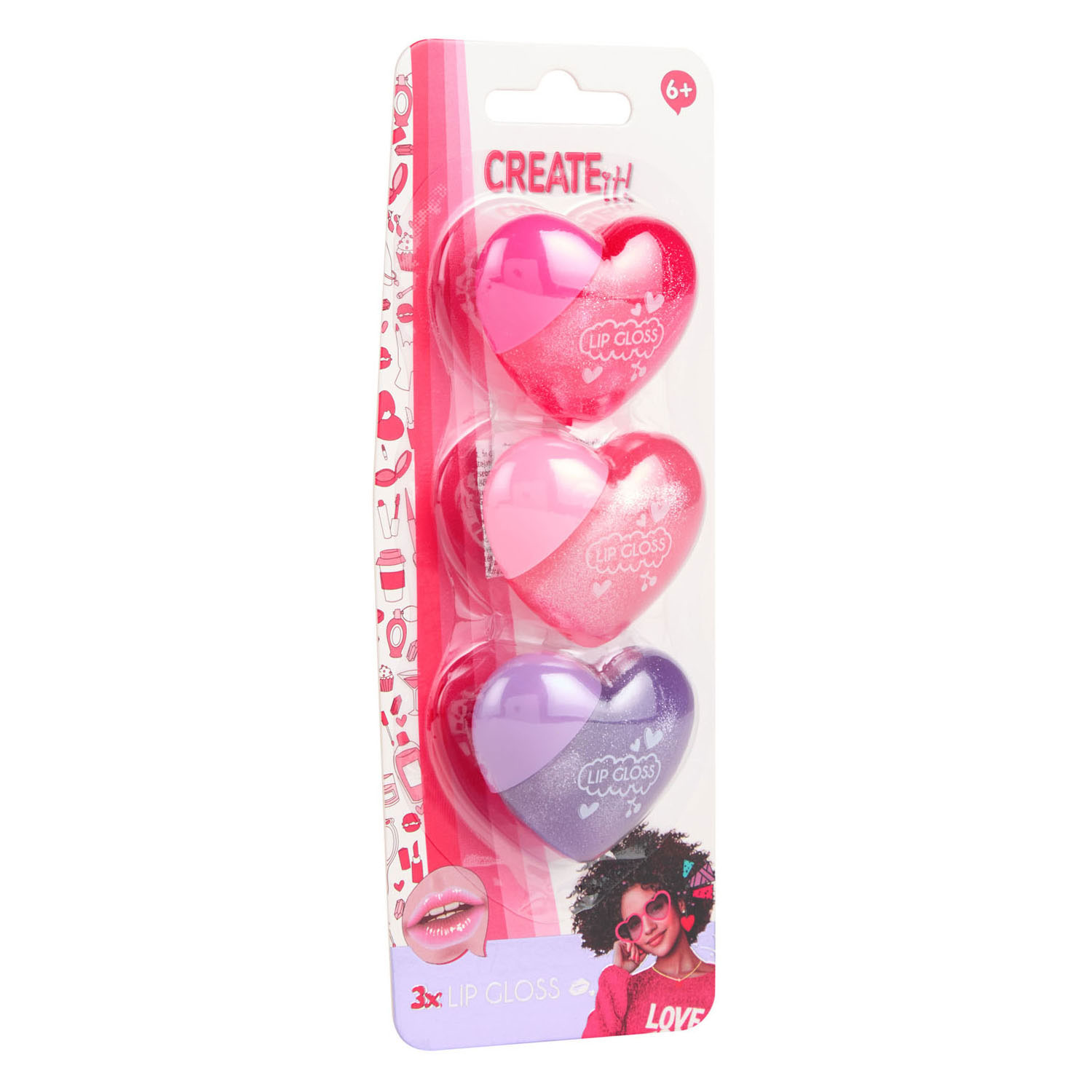 Create it! Love Lipgloss Hartjes - 3st.