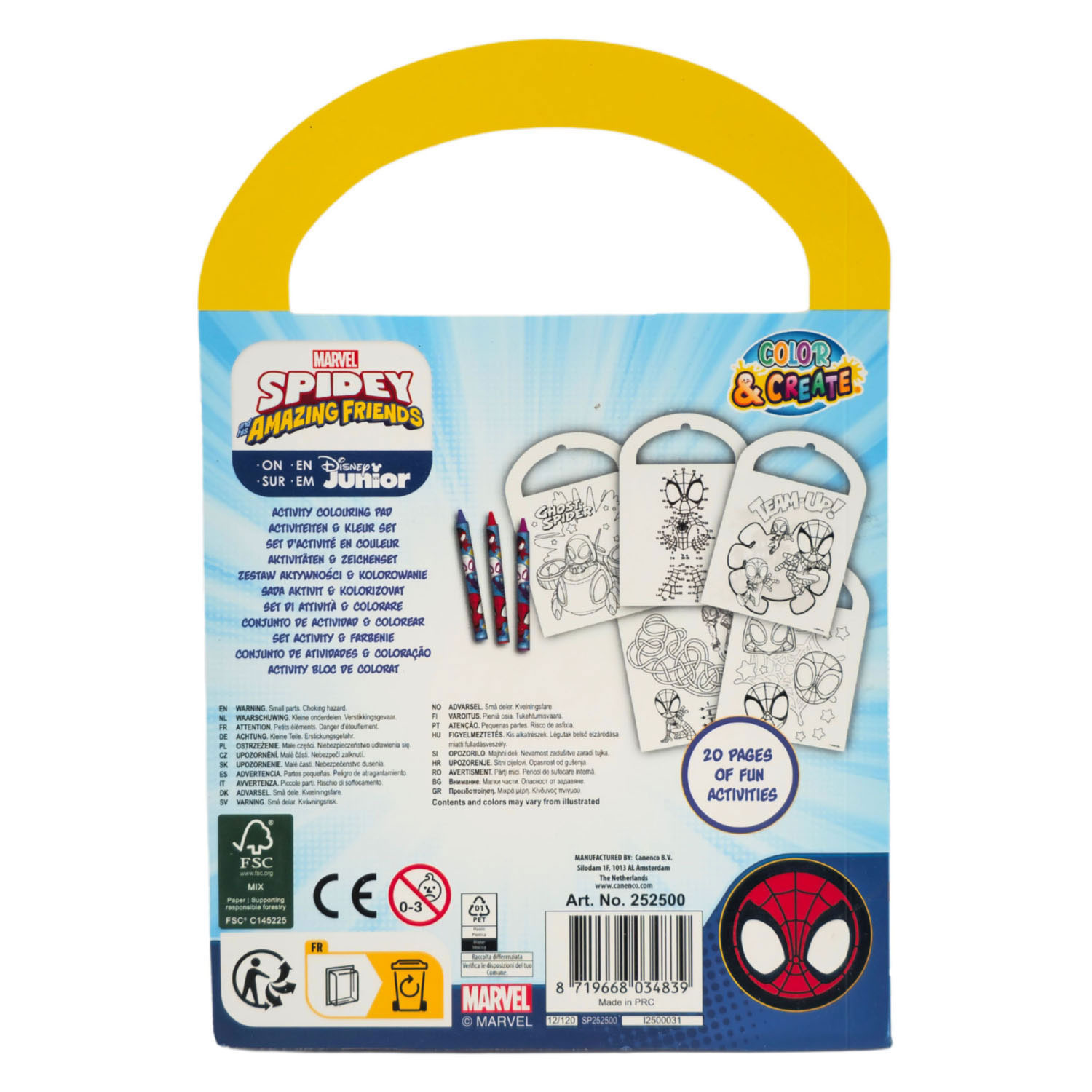 Spidey Activiteitenboek - incl. 3 Kleurpotloden