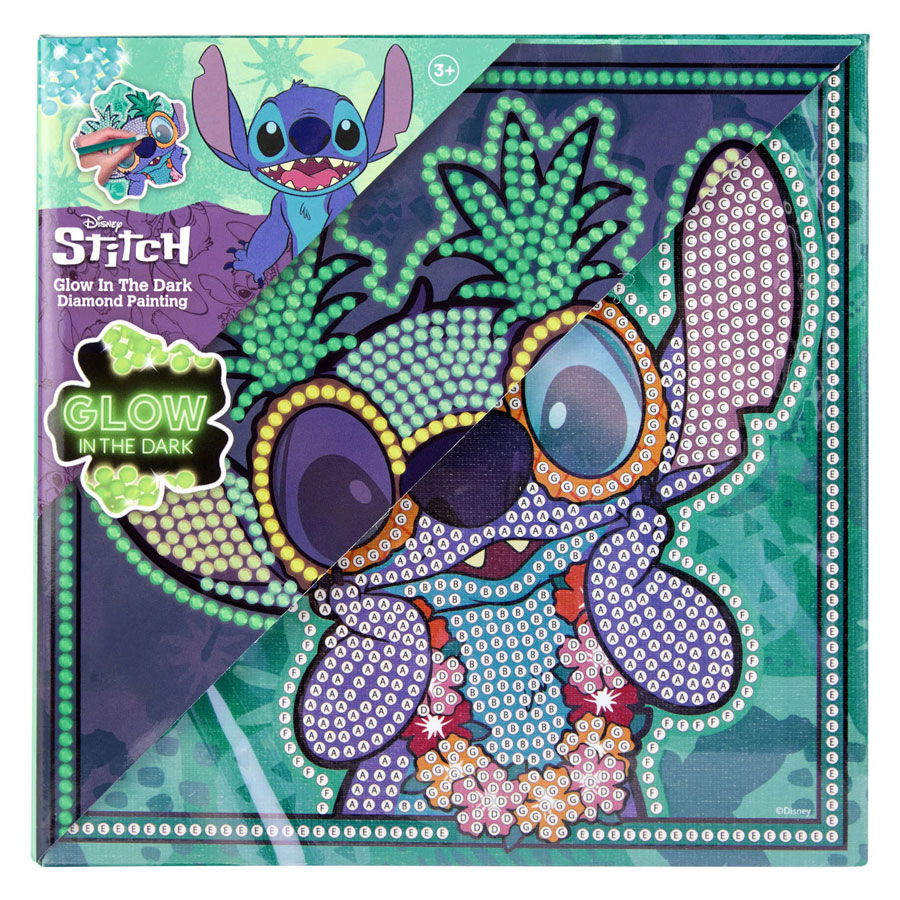 Stitch Diamond Painting Canvas Glow in the Dark 19x19cm