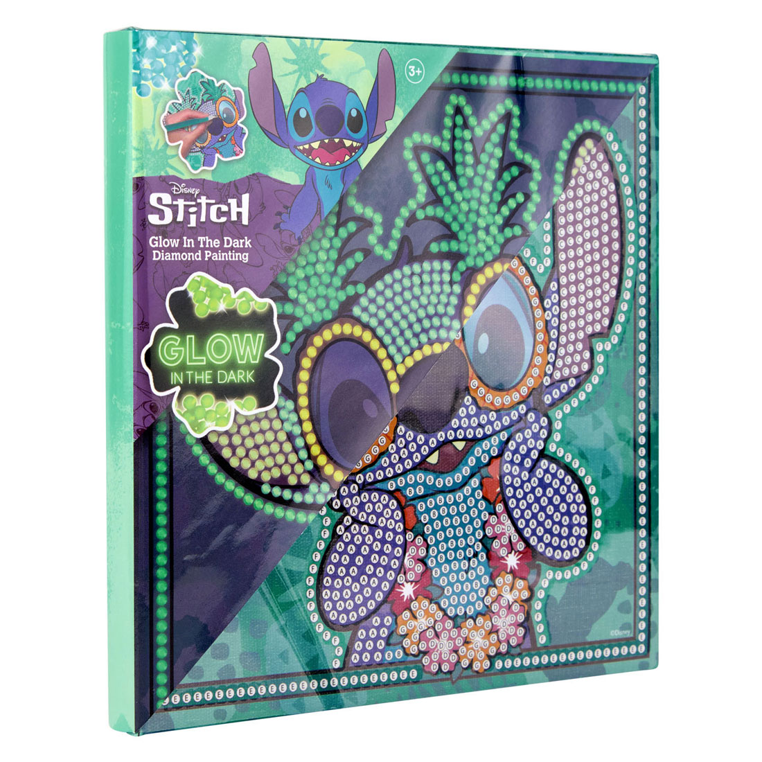 Stitch Diamond Painting Canvas Glow in the Dark 19x19cm