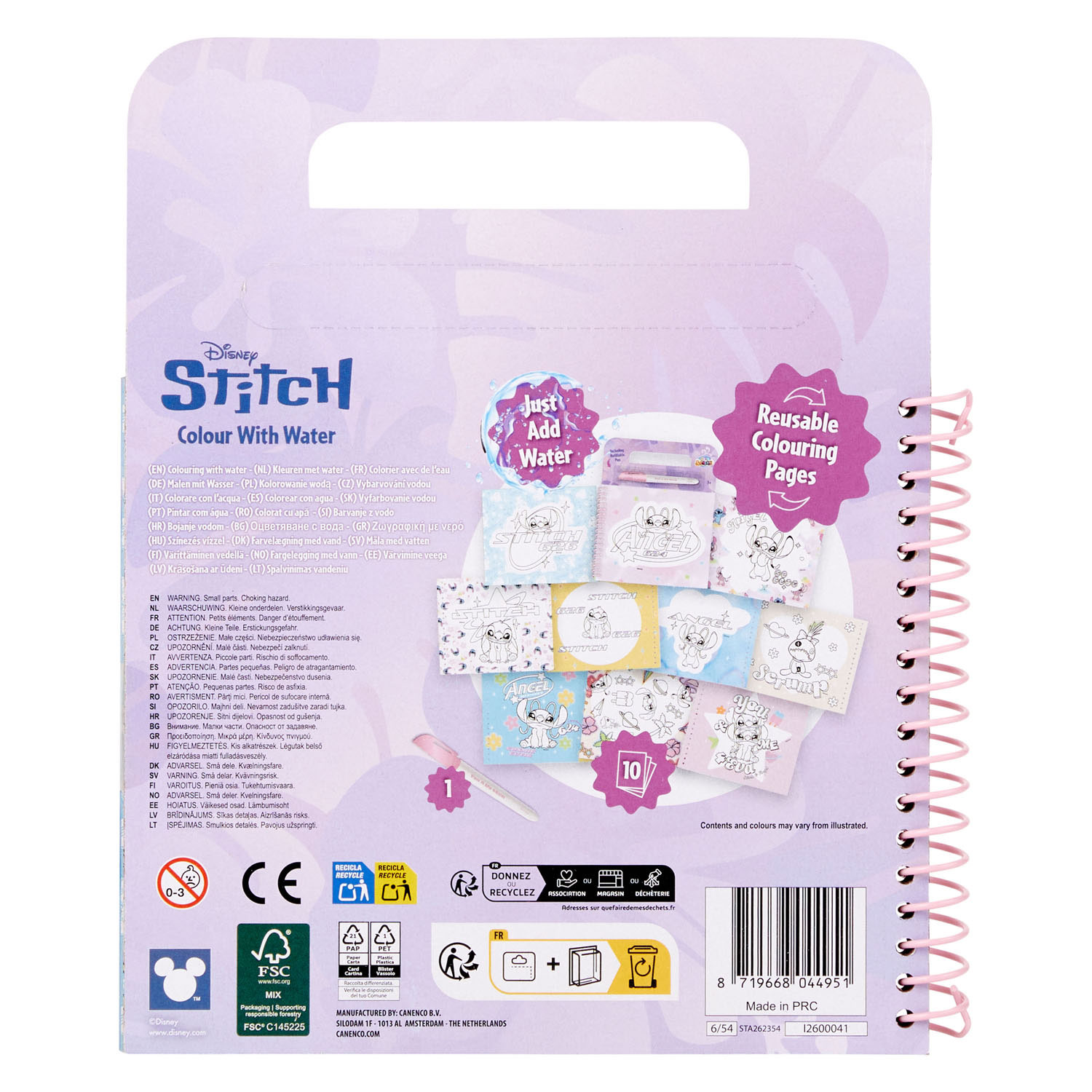 Stitch Kleuren met Water