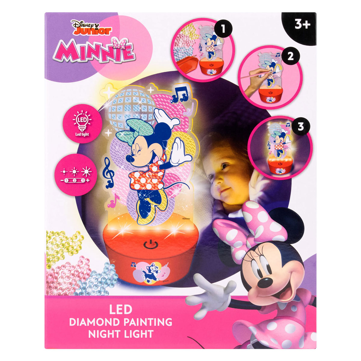 Minnie Mouse Diamond Painting Nachtlamp