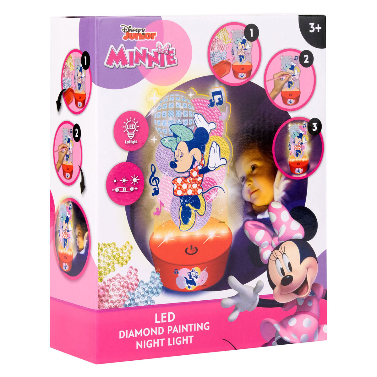 Minnie Mouse Diamond Painting Nachtlamp