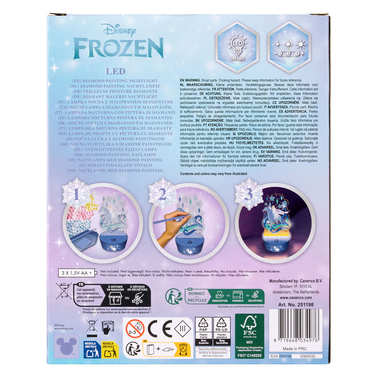 Frozen Diamond Painting Nachtlamp