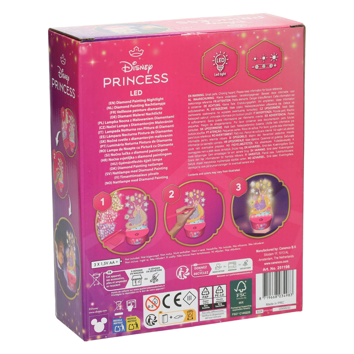 Disney Prinses Diamond Painting Nachtlamp