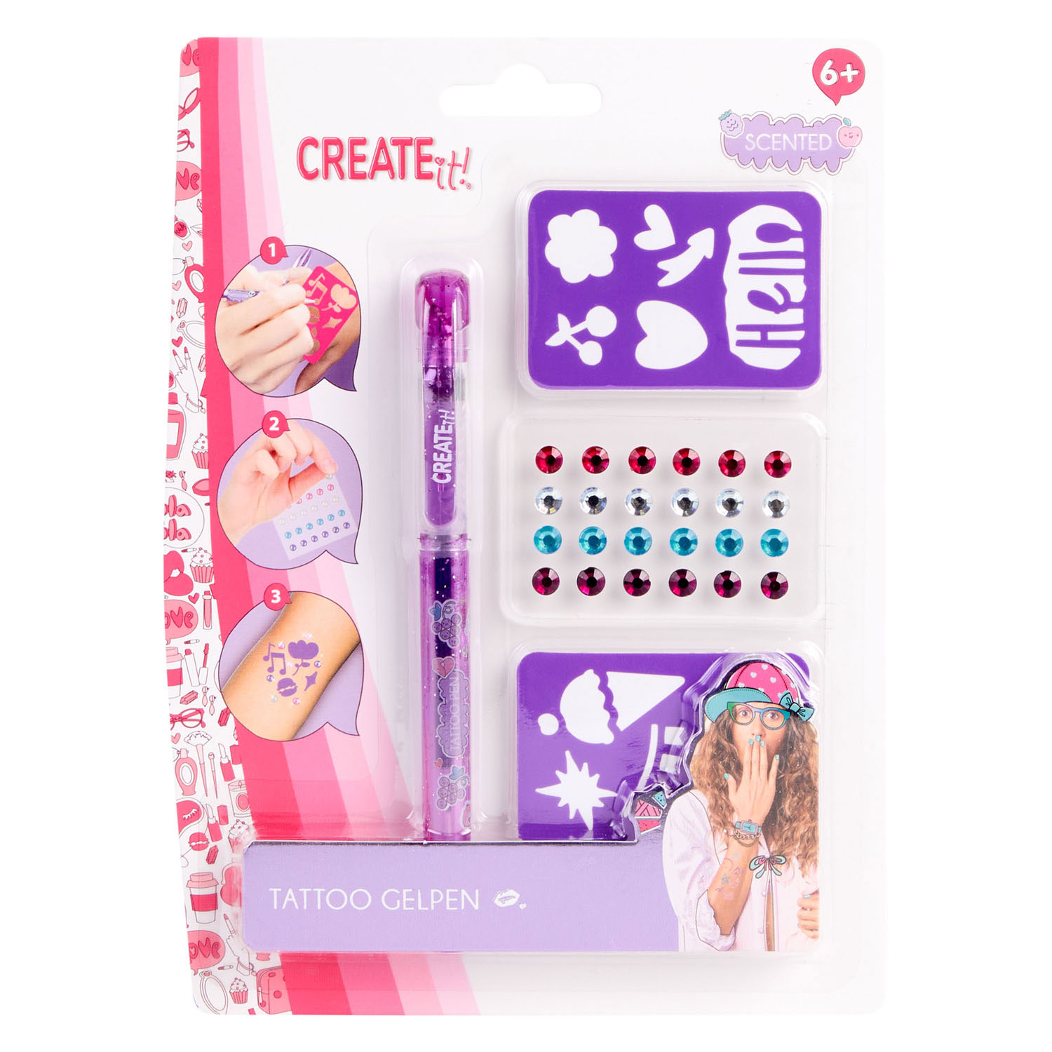 Create it! Tatto Geurpen met Diamanten en Sjablonen