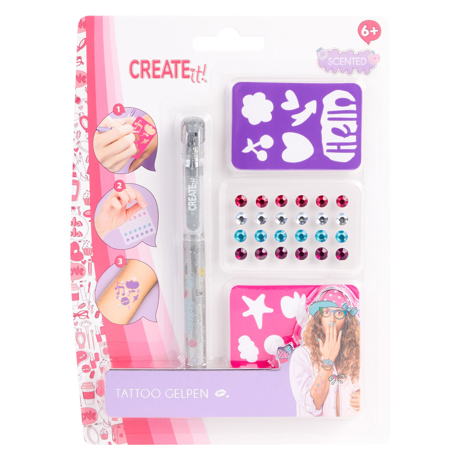 Create it! Tatto Geurpen met Diamanten en Sjablonen