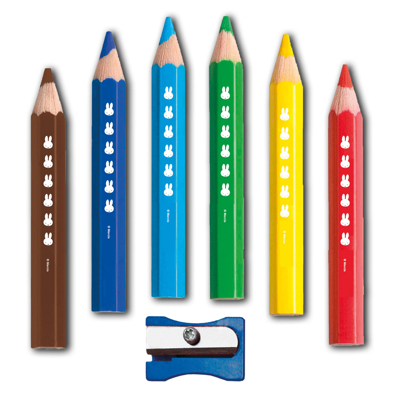 Crayons en bois Miffy , 6 pièces.