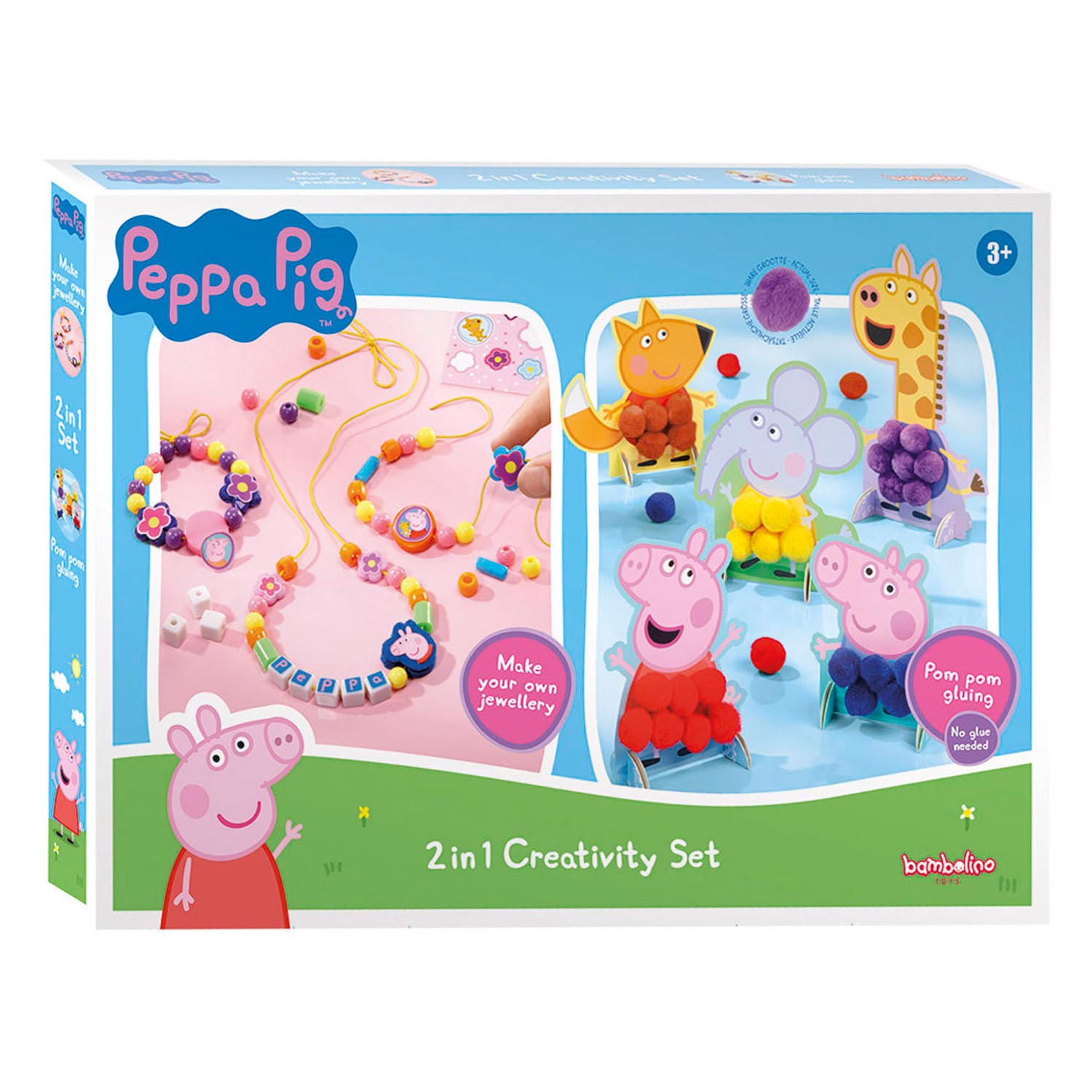 Bambolino Toys 2 in 1 knutselset Peppa Pig - knutselen sieraden maken creatief speelgoed