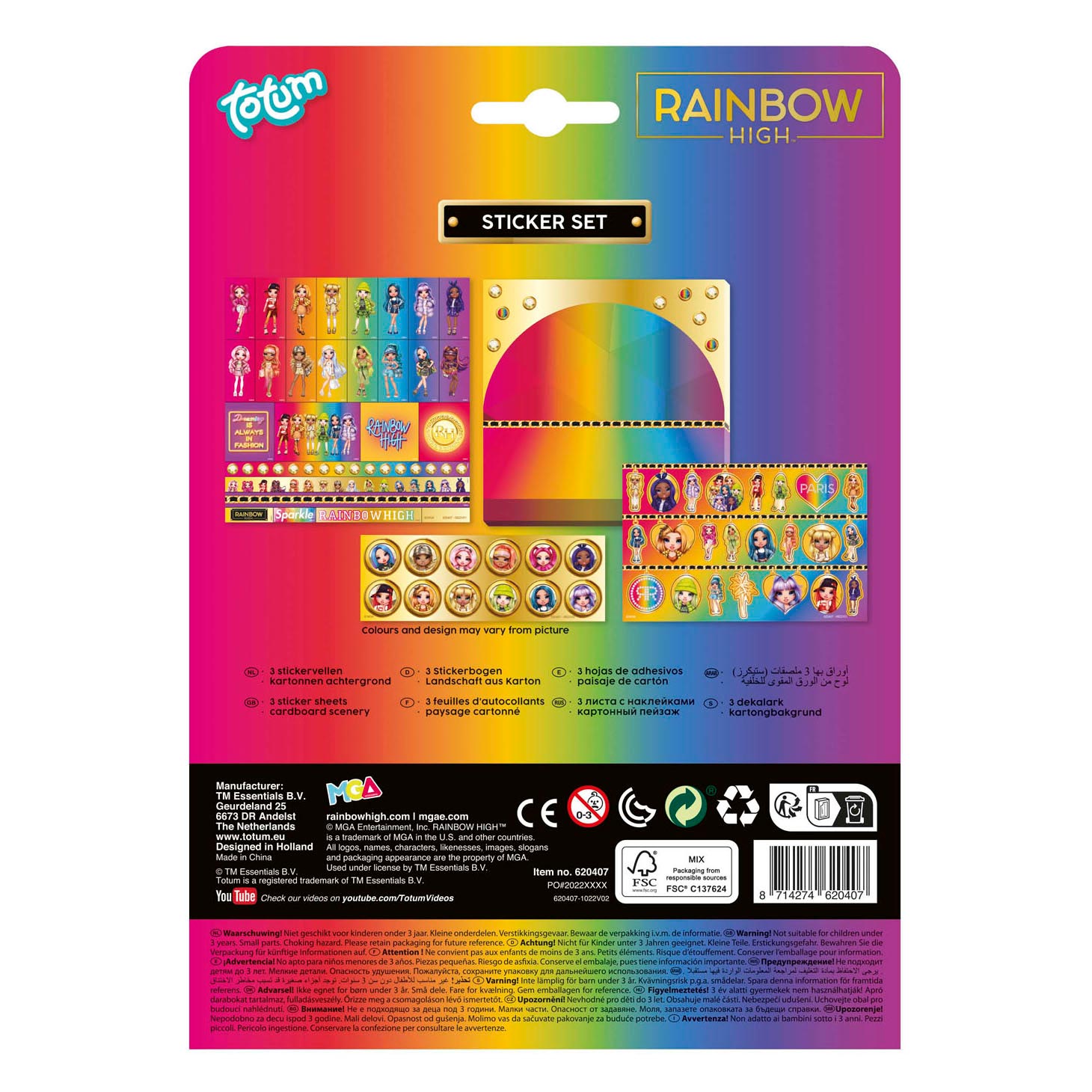 Totum Rainbow High – Aufkleber-Set