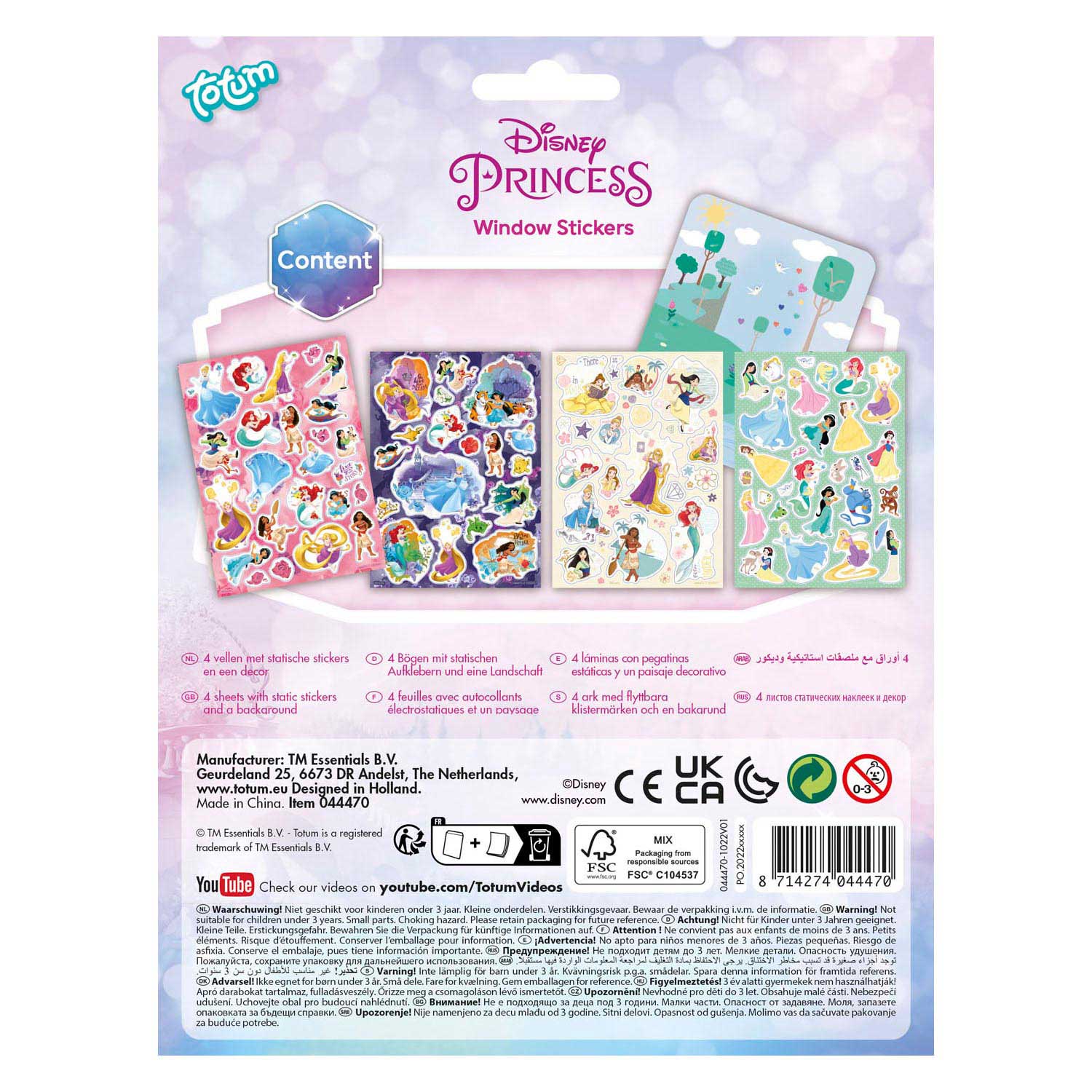 Totum Princesse Disney - Stickers Fenêtres