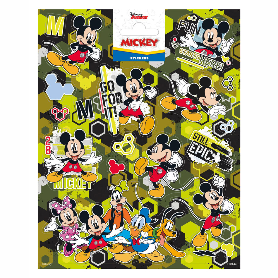 Planche d'autocollants Mickey Mouse