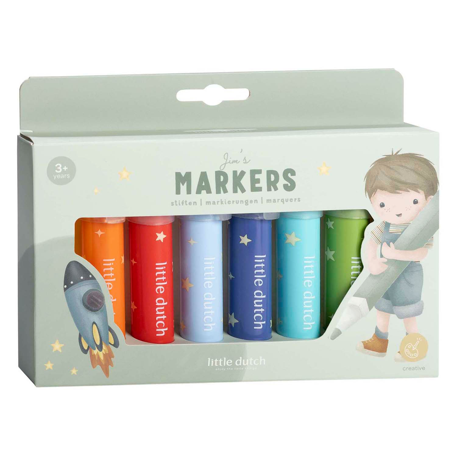 Feutres Little Dutch Jim - 8 pièces. Feutres Little Dutch Jim - 8 pièces.