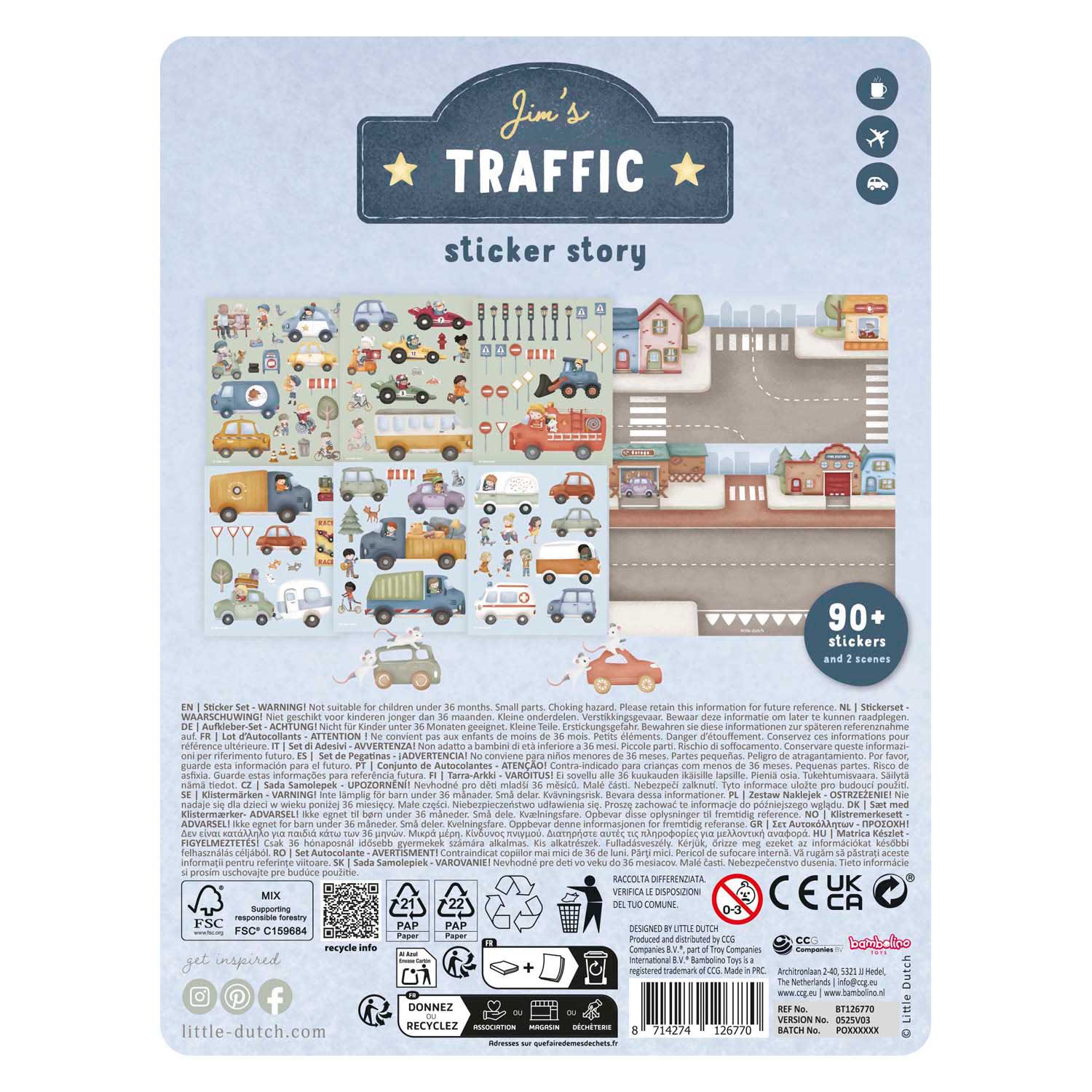 Little Dutch Stickervellen Jim's Verkeer