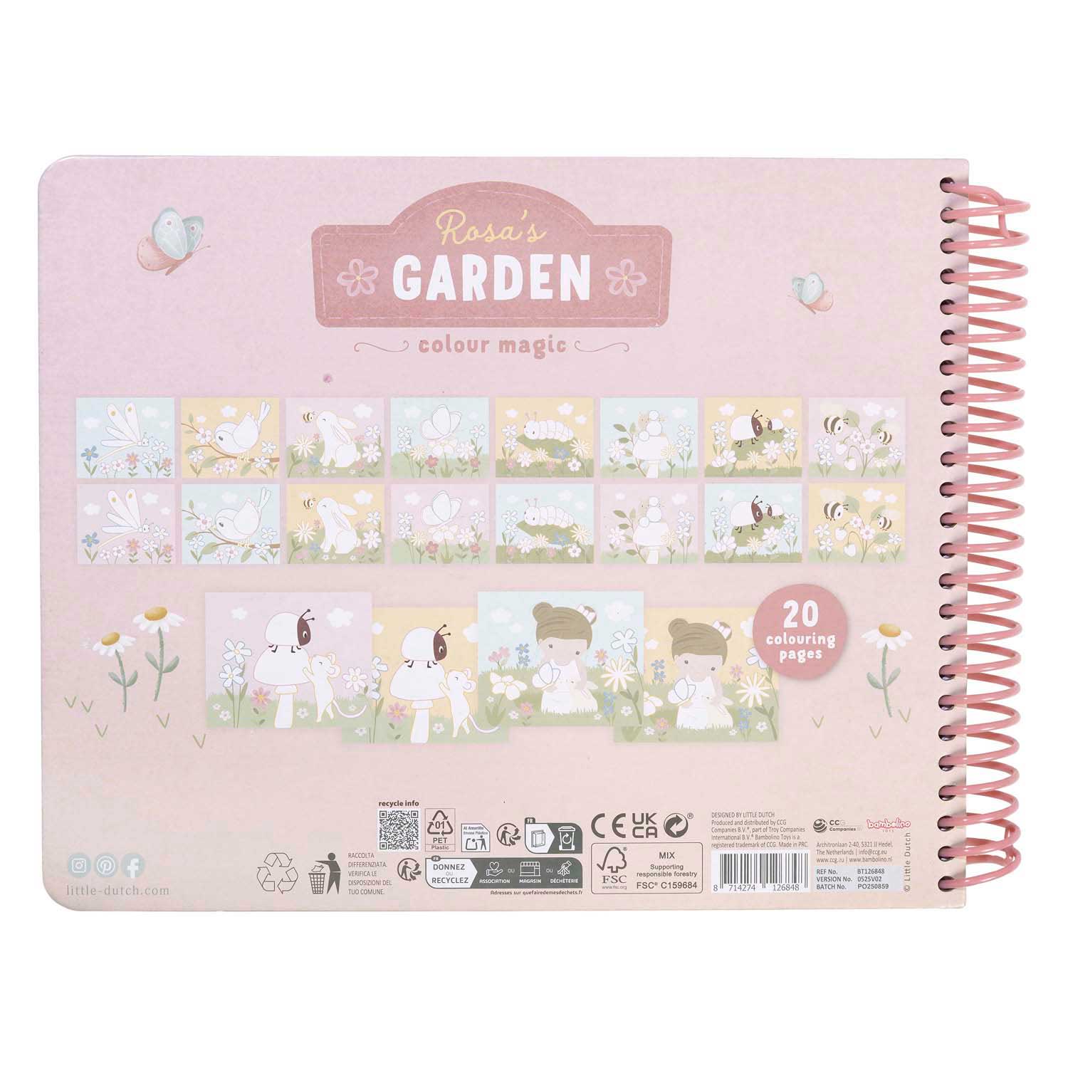 Little Dutch Rosa's Tuin Kleurboek - Met 3 Potloden Little Dutch Rosa's Tuin Kleurboek - Met 3 Potloden
