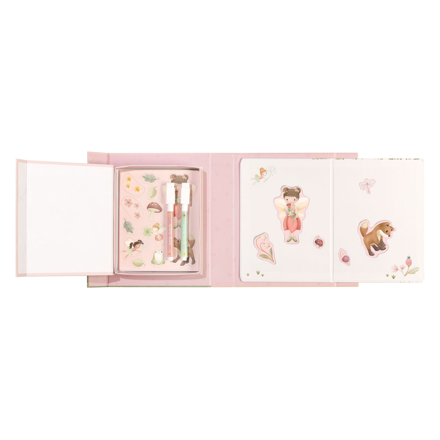 Little Dutch Whiteboard-Malset mit Magneten – Rosa Feengarten