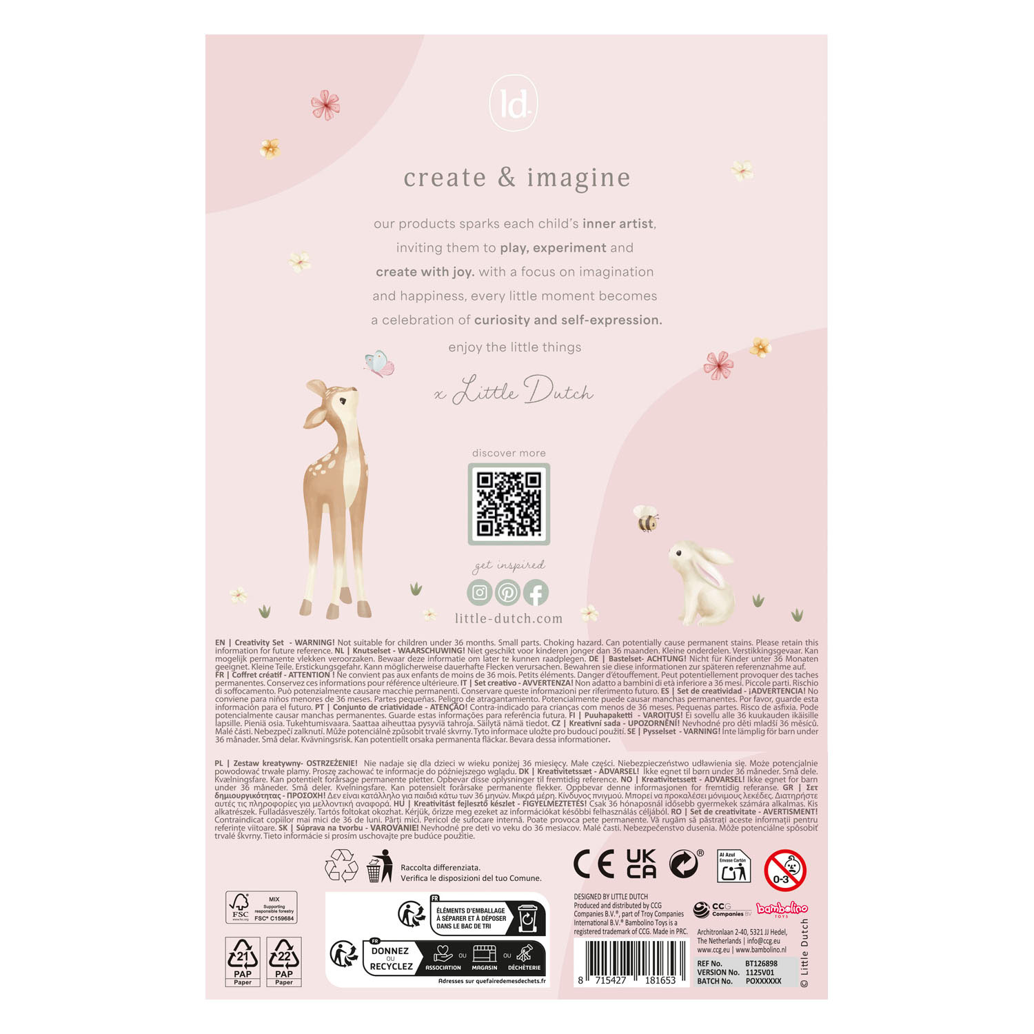 Little Dutch Farbbox Rosa Feengarten