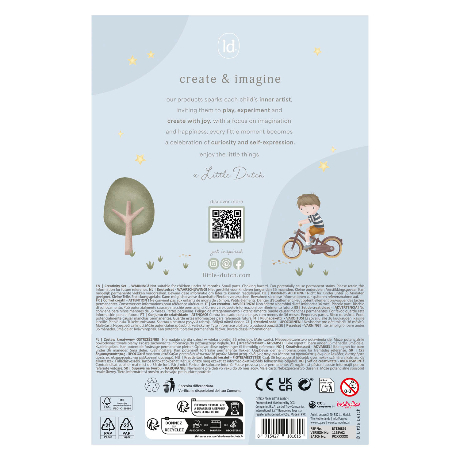 Little Dutch Malkoffer Jim Fahrzeuge