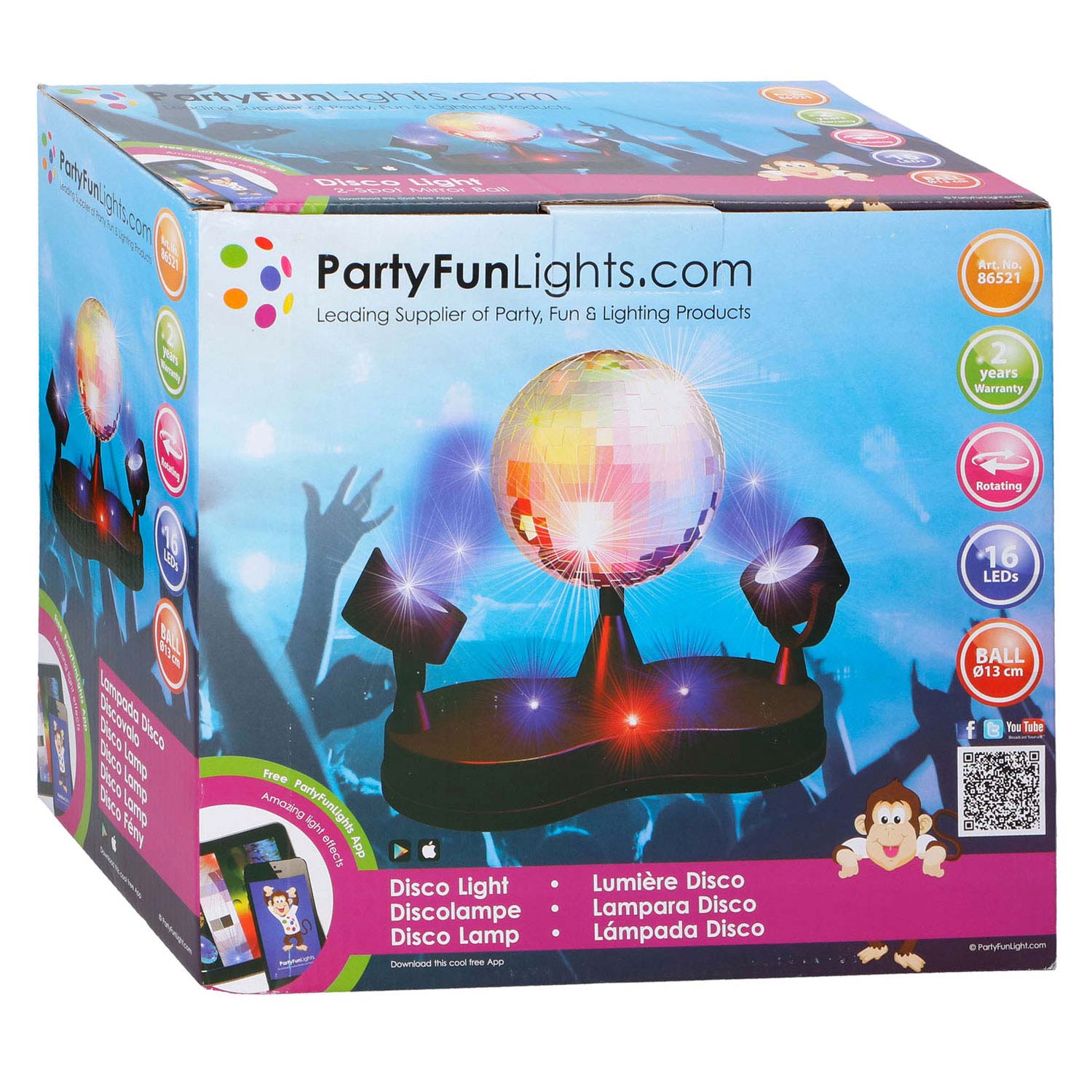 X4-Life LED Disco Partyleuchte Partyartikel Spiel Spielzeug spielen geschenk 