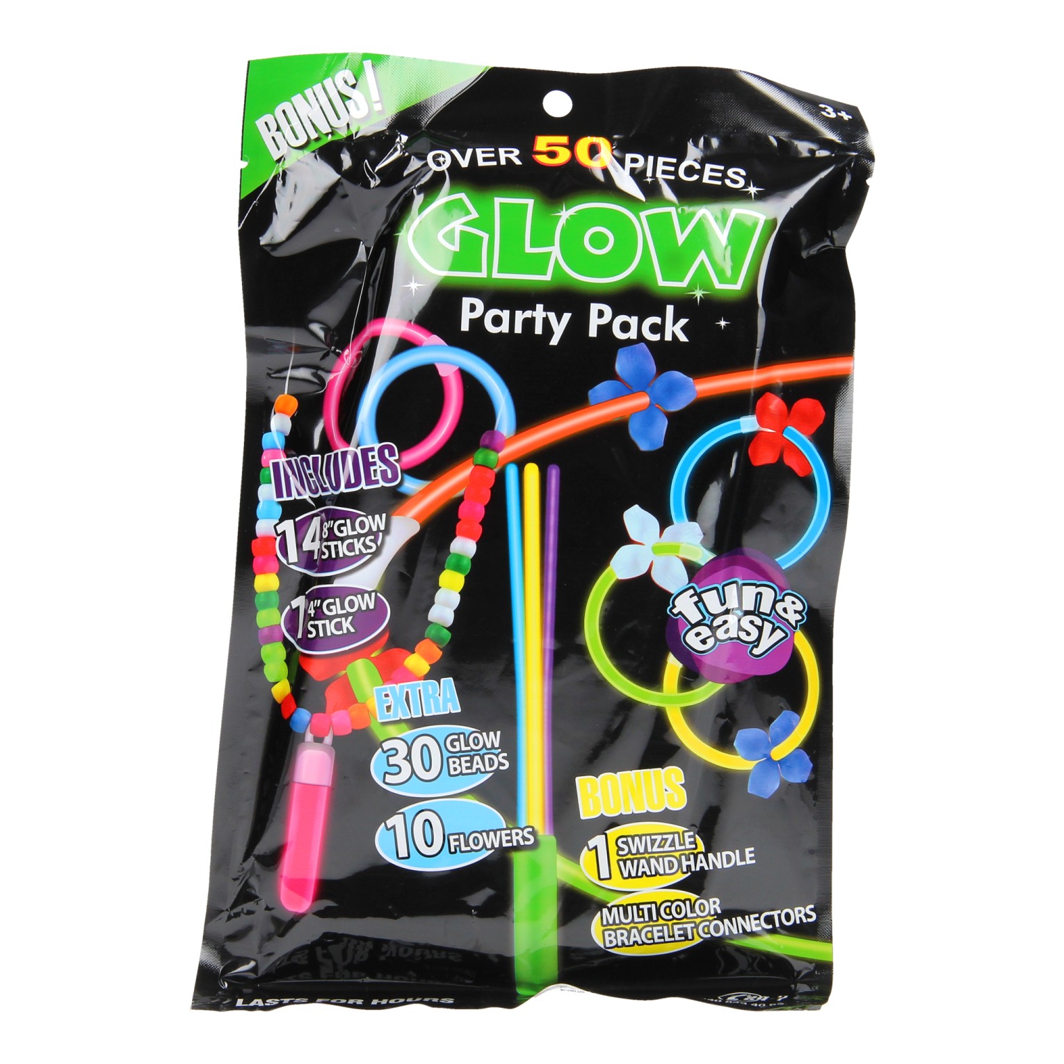 Party Pack Glow in the Dark, 50dlg.